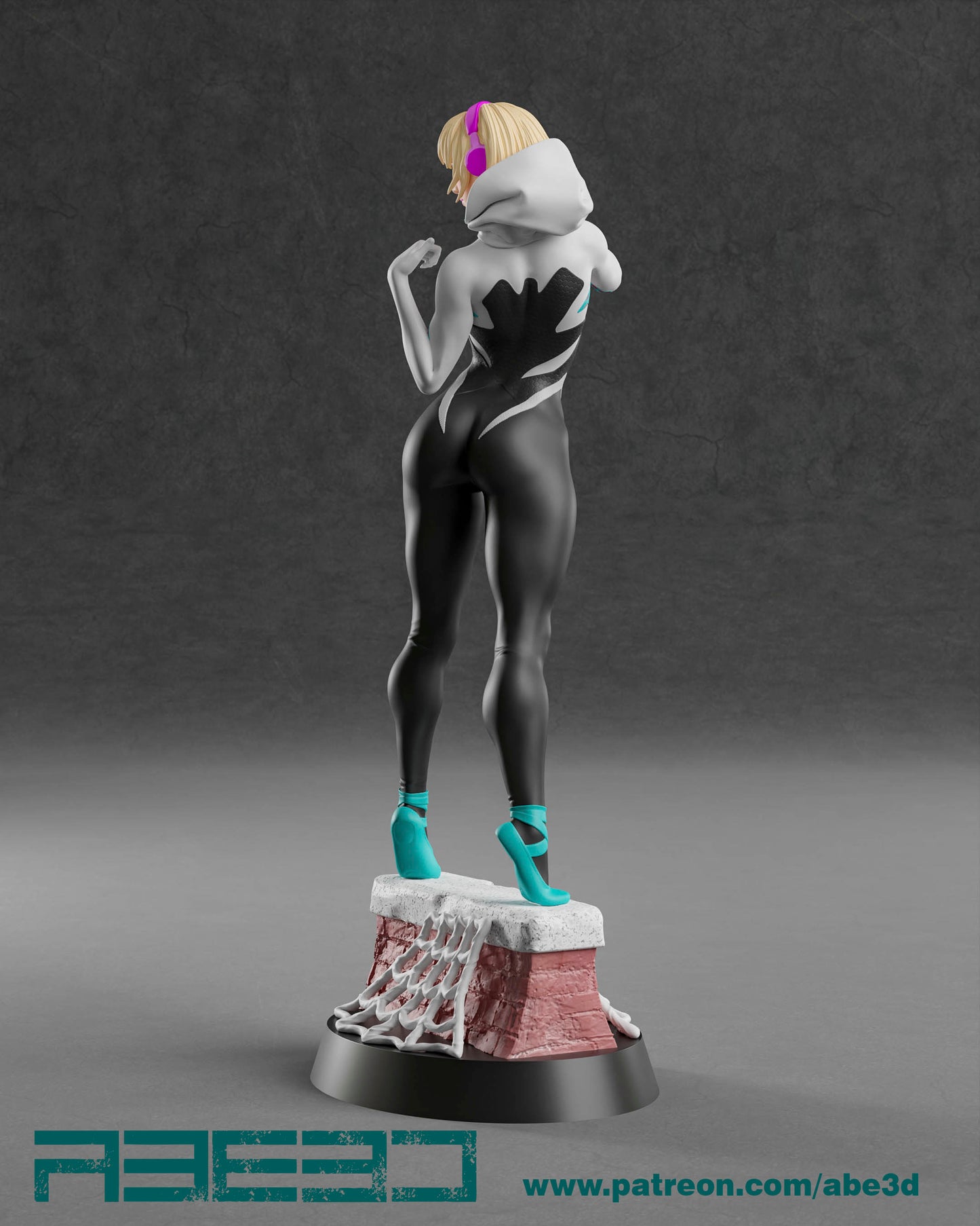 Spider-Gwen (VARIANT PARTS INCLUDED - Unassembled and Unpainted Garage Kit - Model Designed by Abe3d