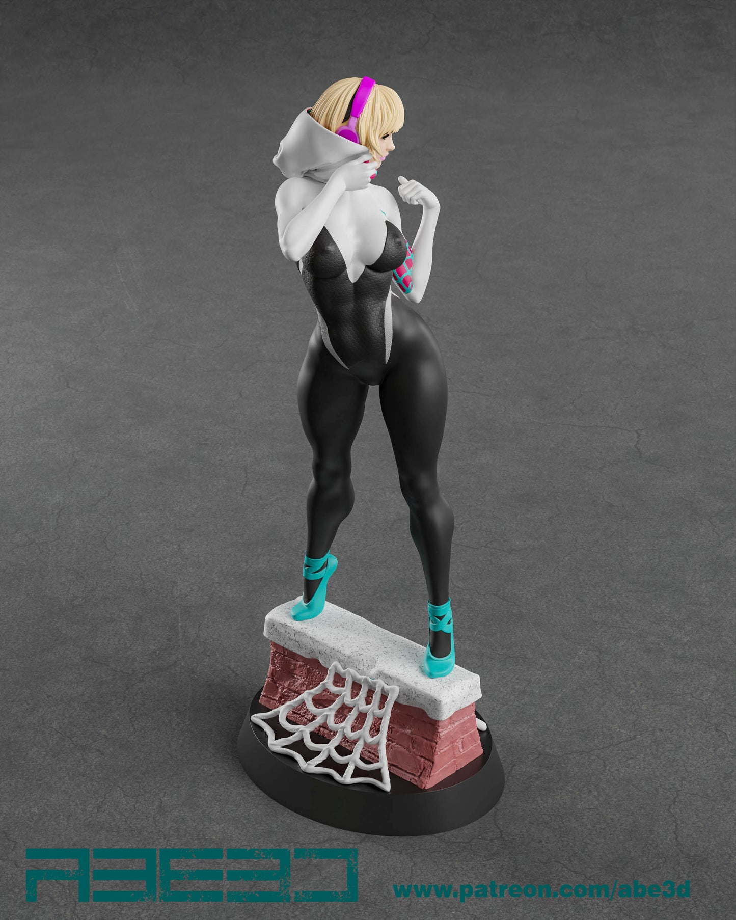 Spider-Gwen (VARIANT PARTS INCLUDED - Unassembled and Unpainted Garage Kit - Model Designed by Abe3d