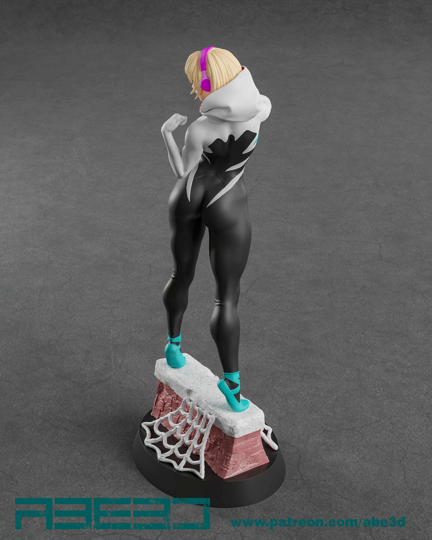 Spider-Gwen (VARIANT PARTS INCLUDED - Unassembled and Unpainted Garage Kit - Model Designed by Abe3d
