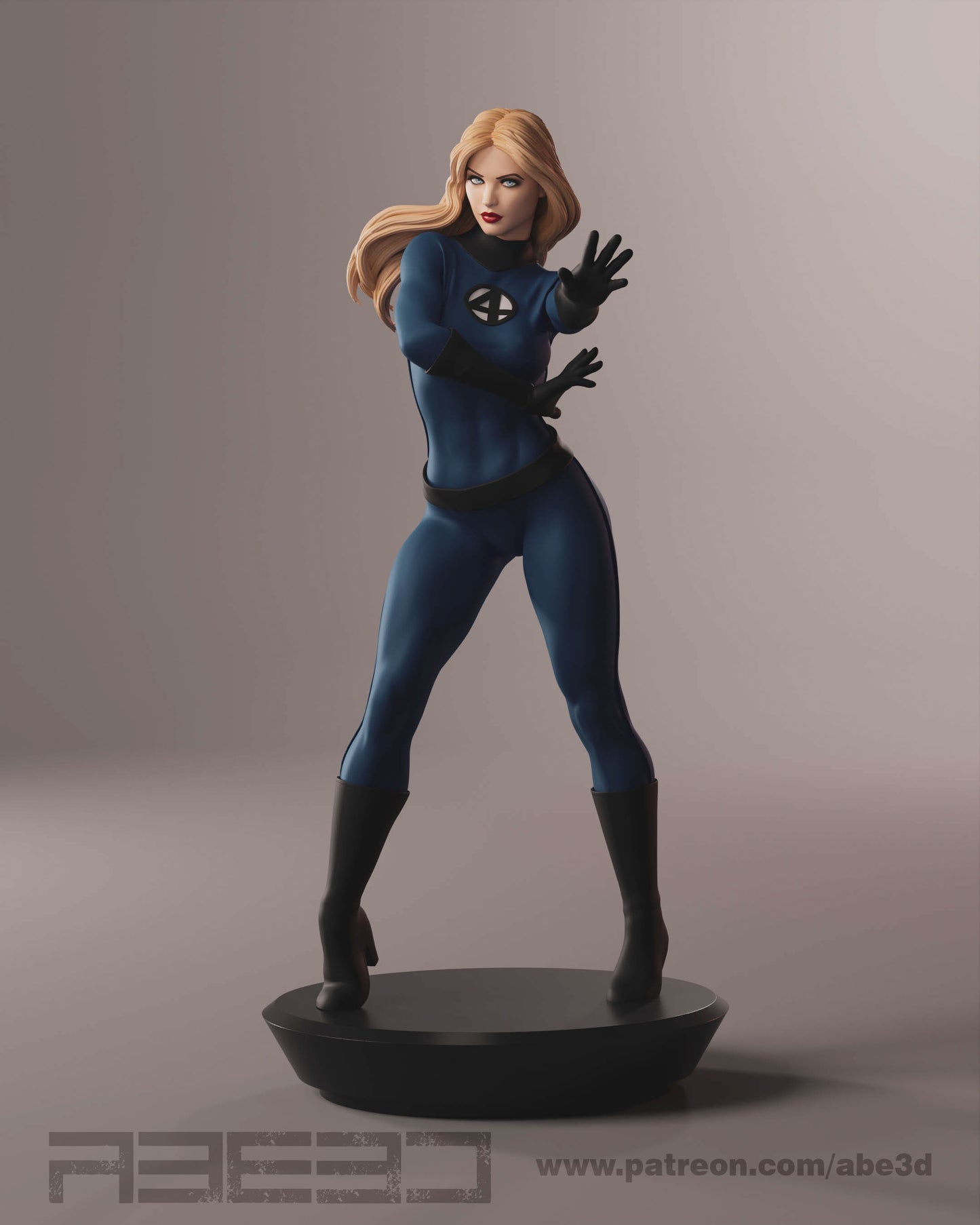 Invisible Woman (Variant parts included) - Unassembled and Unprinted Garage Kit - Model Designed by Abe3d
