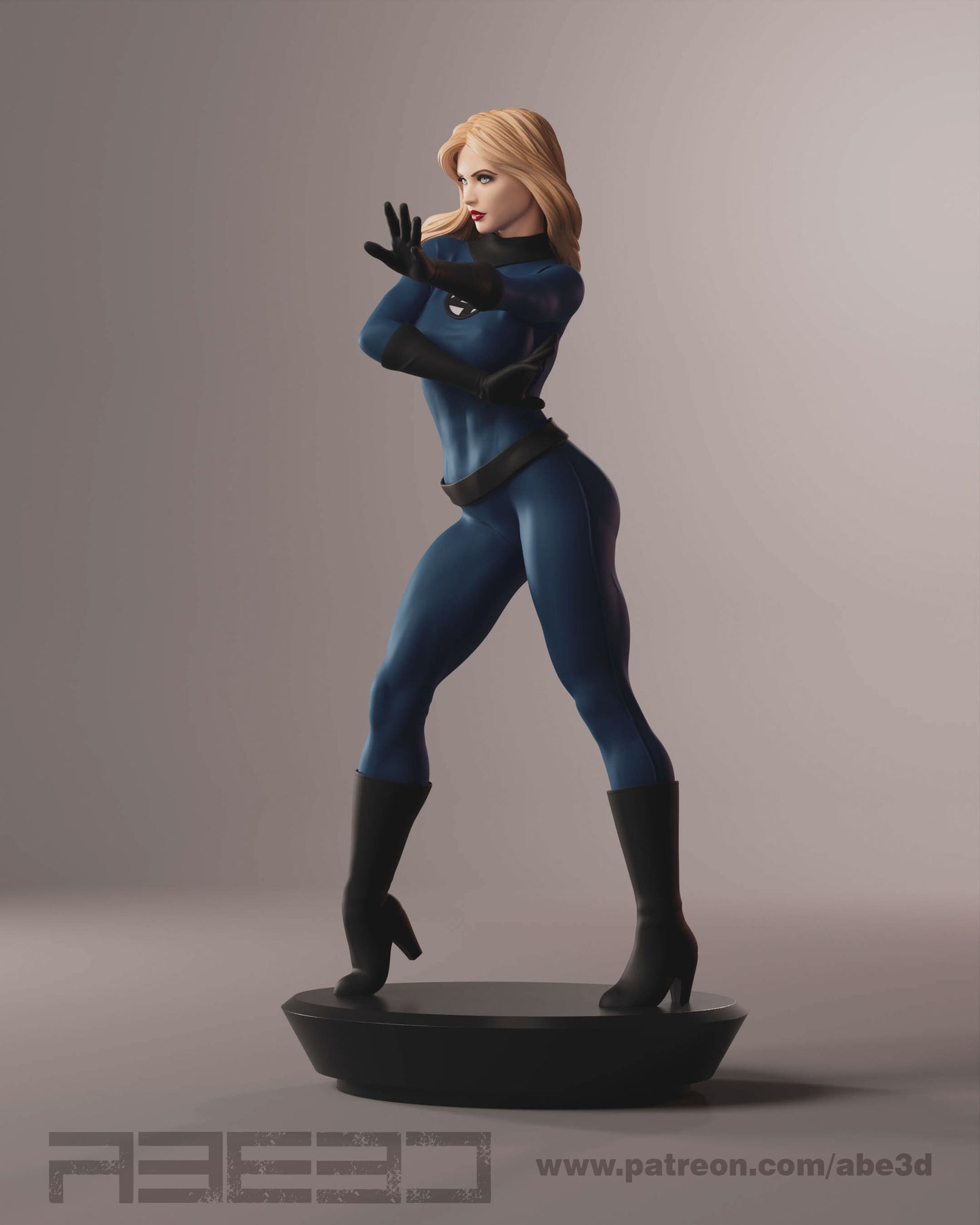 Invisible Woman (Variant parts included) - Unassembled and Unprinted Garage Kit - Model Designed by Abe3d