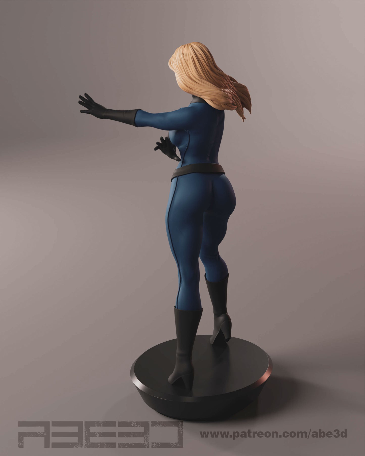 Invisible Woman (Variant parts included) - Unassembled and Unprinted Garage Kit - Model Designed by Abe3d