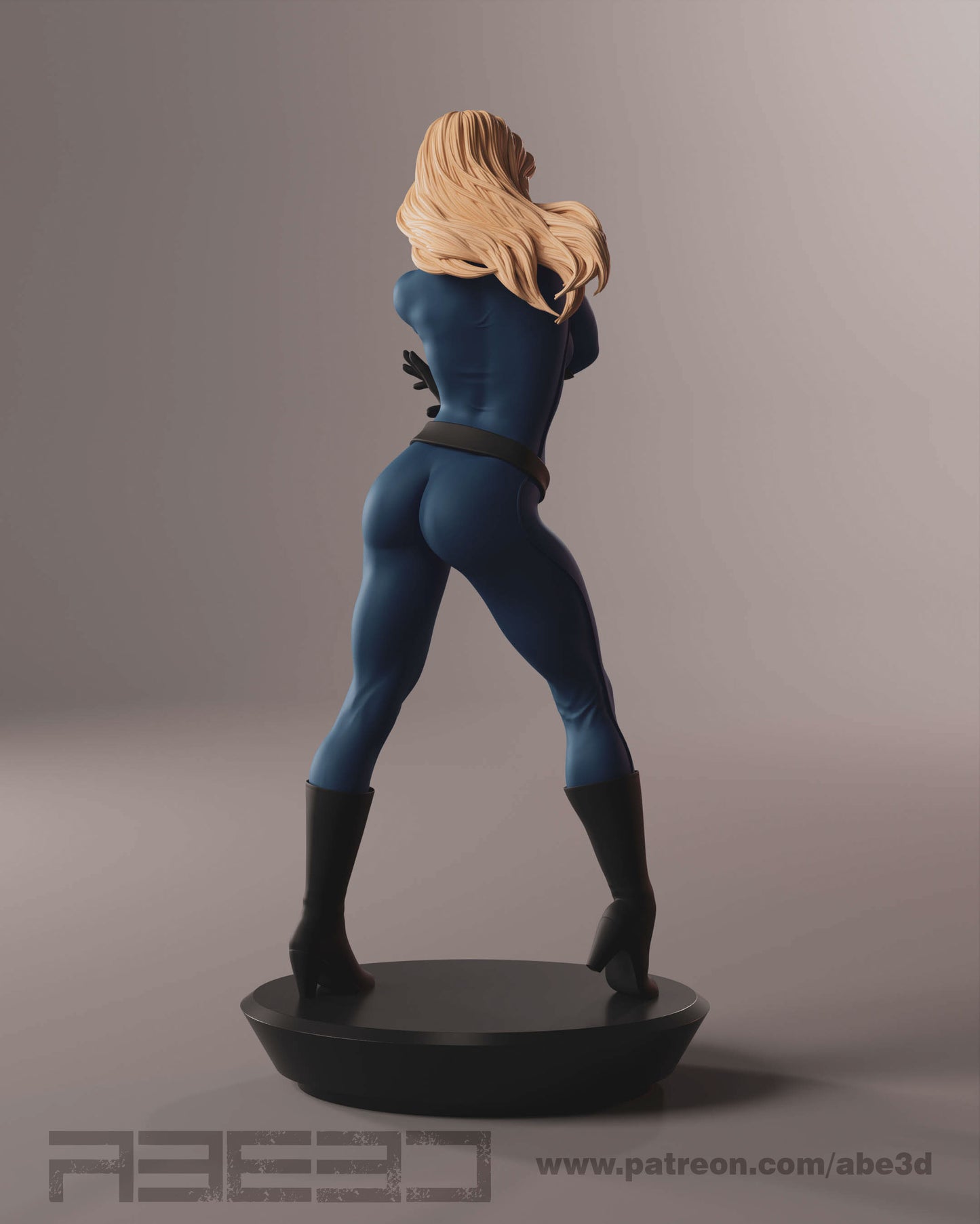 Invisible Woman (Variant parts included) - Unassembled and Unprinted Garage Kit - Model Designed by Abe3d