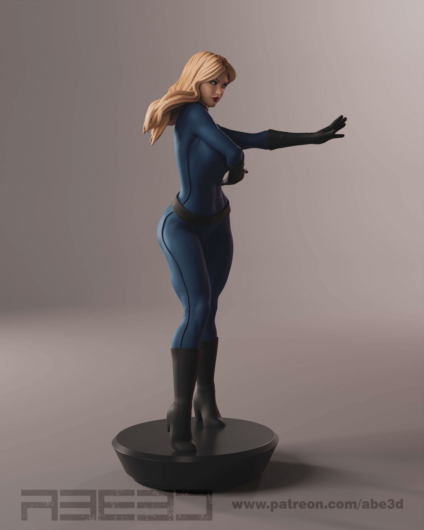 Invisible Woman (Variant parts included) - Unassembled and Unprinted Garage Kit - Model Designed by Abe3d