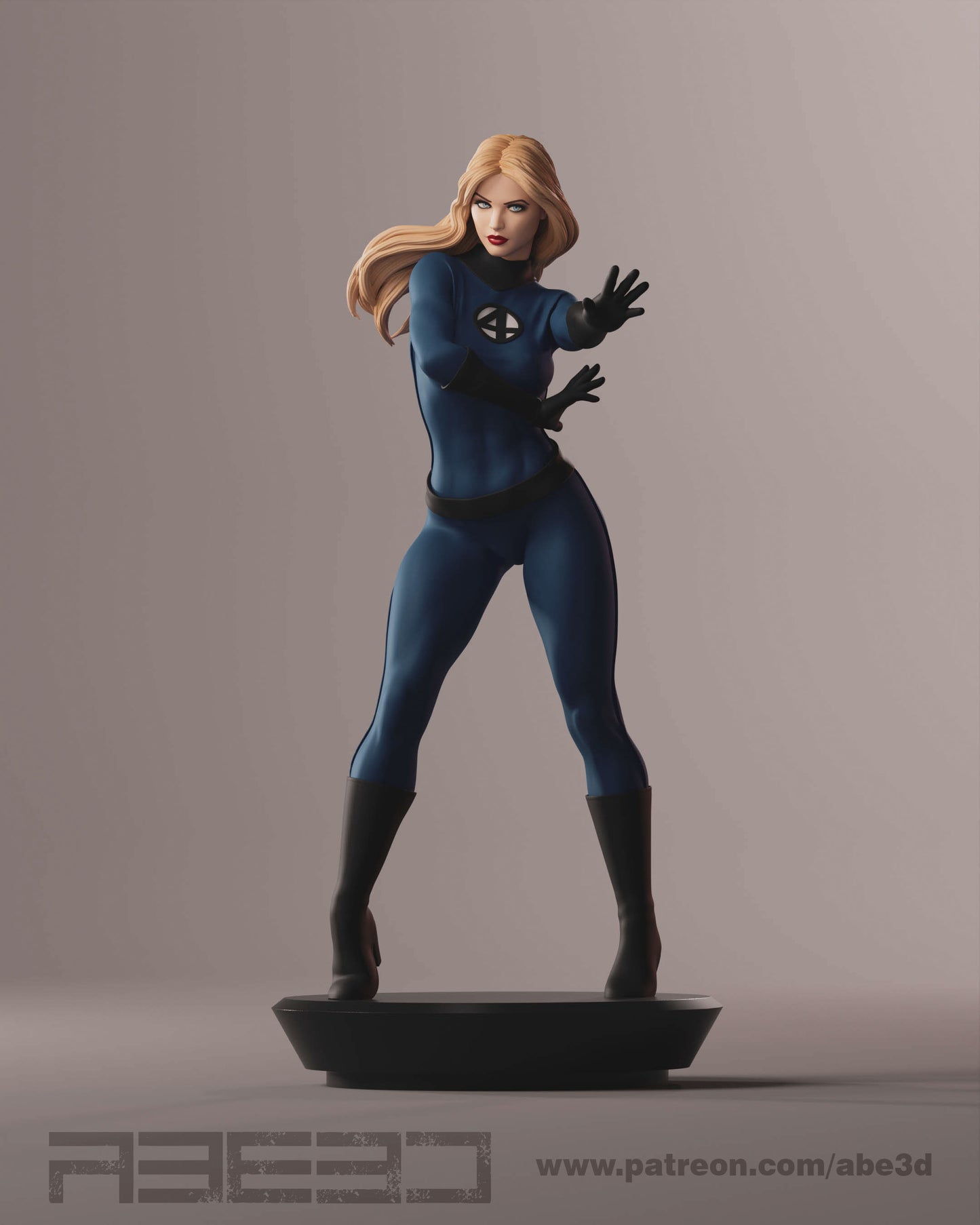 Invisible Woman (Variant parts included) - Unassembled and Unprinted Garage Kit - Model Designed by Abe3d