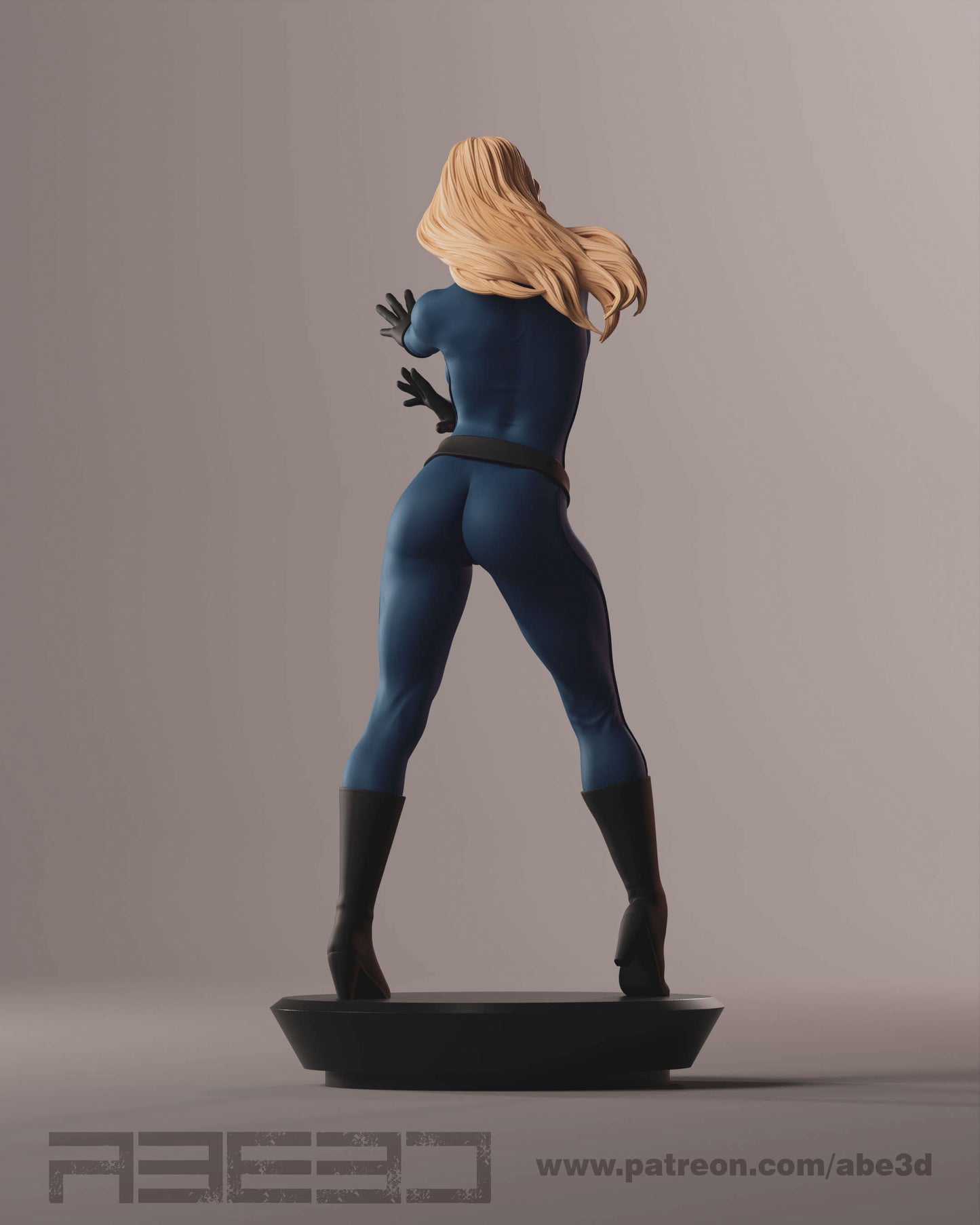 Invisible Woman (Variant parts included) - Unassembled and Unprinted Garage Kit - Model Designed by Abe3d