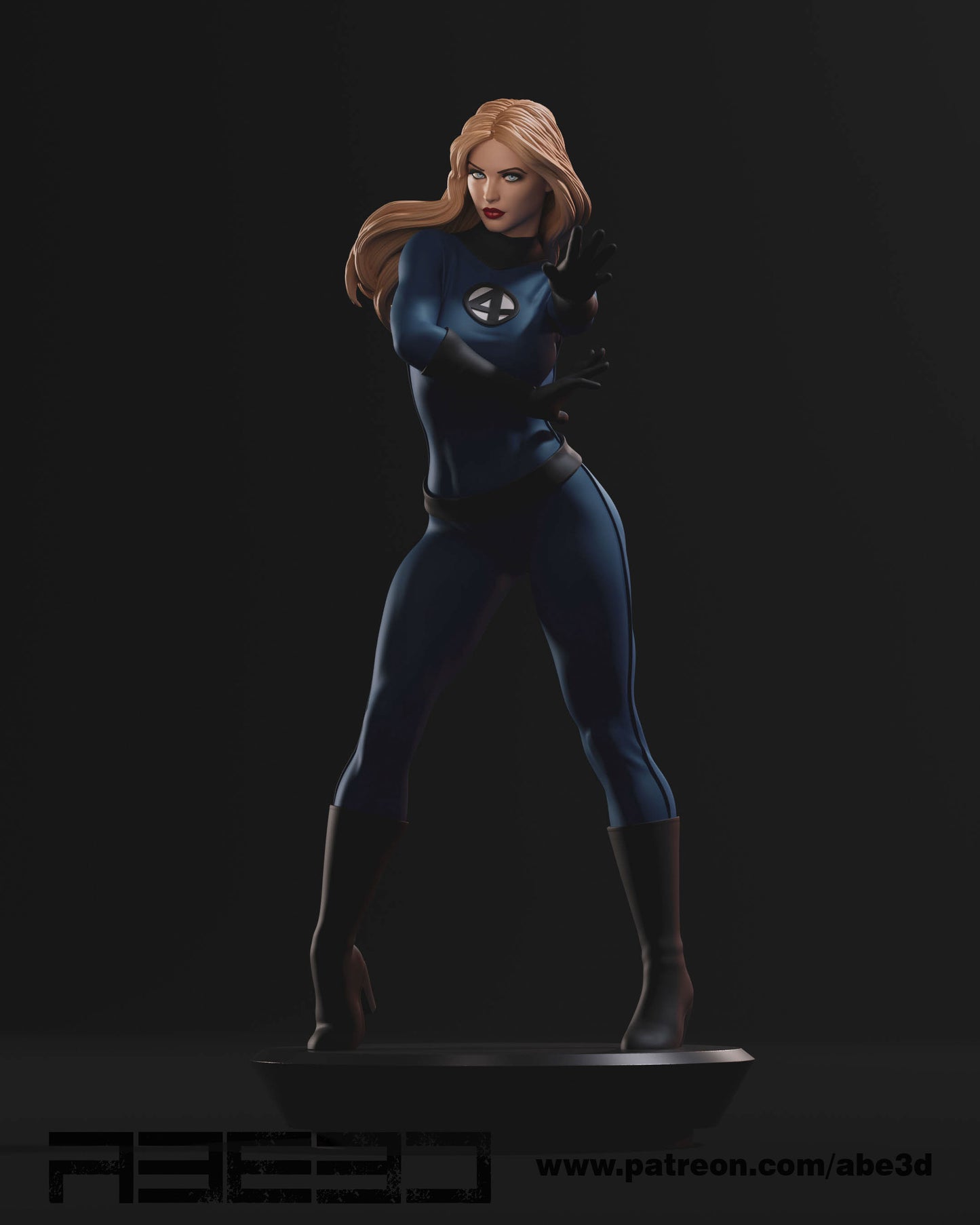Invisible Woman (Variant parts included) - Unassembled and Unprinted Garage Kit - Model Designed by Abe3d