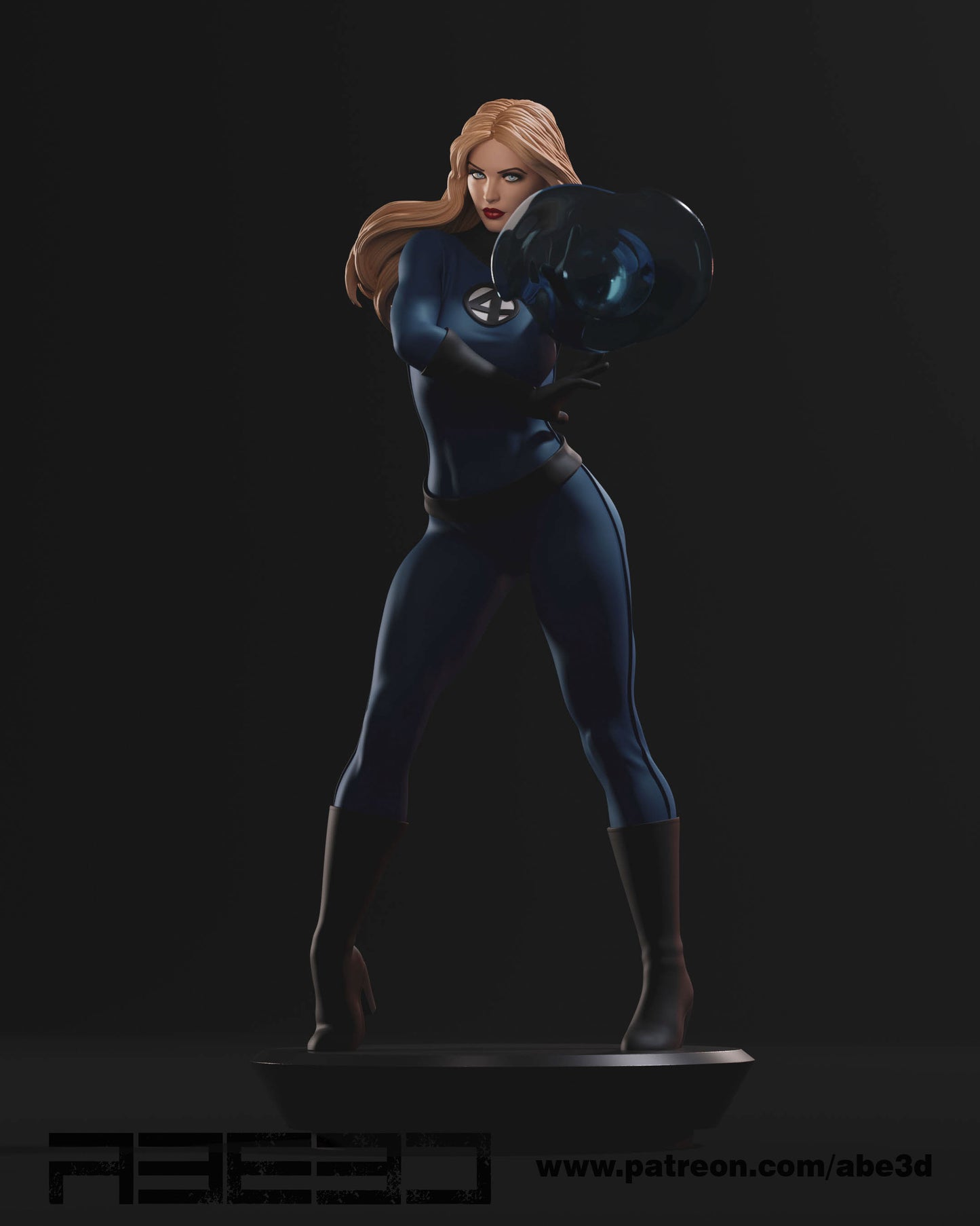Invisible Woman (Variant parts included) - Unassembled and Unprinted Garage Kit - Model Designed by Abe3d