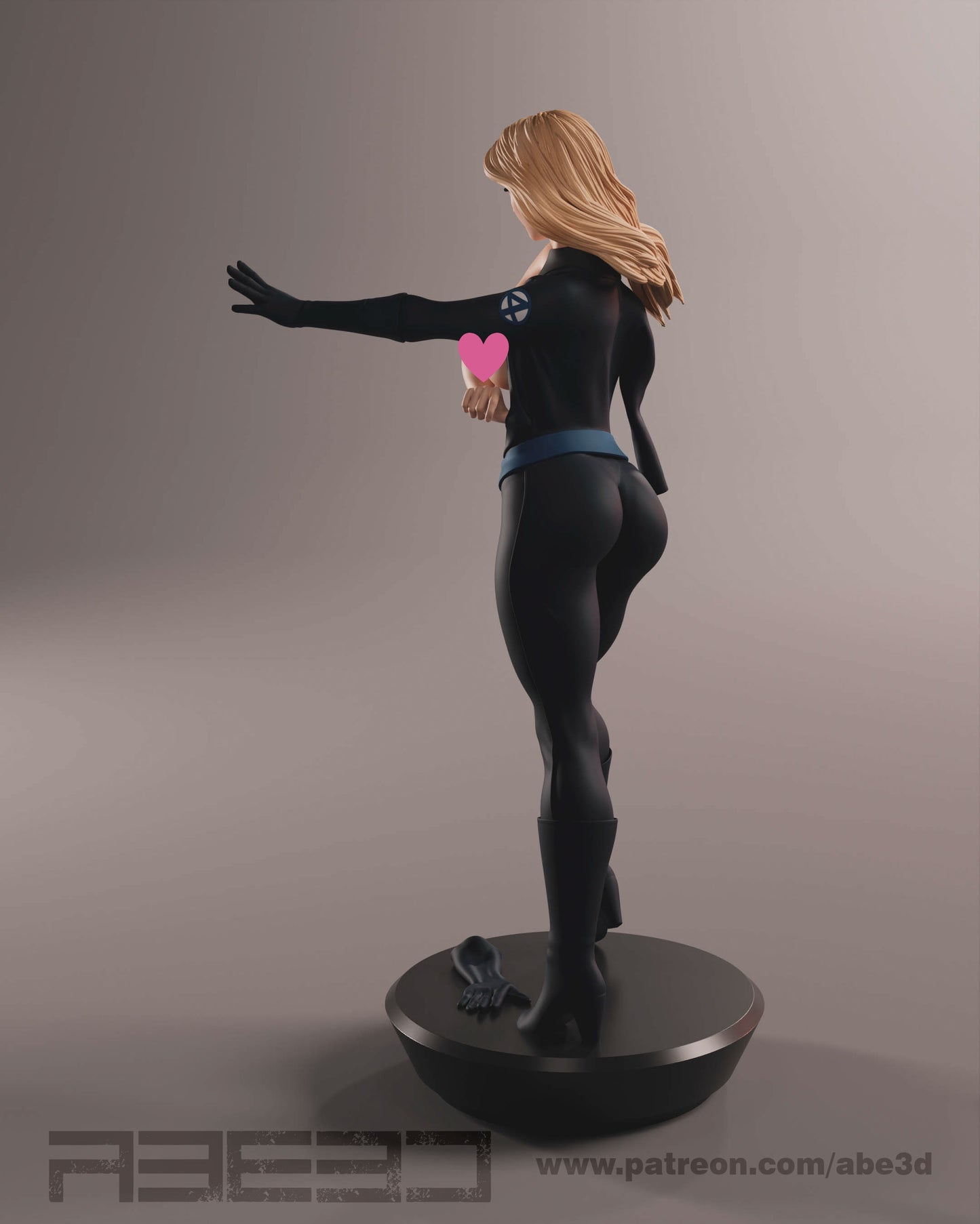 Invisible Woman NSFW - Unassembled and Unpainted Garage Kit - Model Designed by Abe3d
