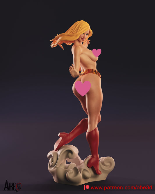 Supergirl NSFW - Unassembled and Unpainted Garage Kit - Model Designed by Abe3d