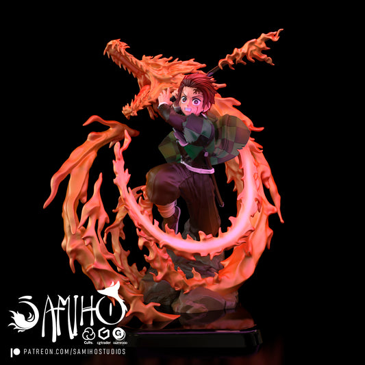 Tanjiro - Unassembled and Unpainted Garage Kit - Model Designed by Samiho Studios