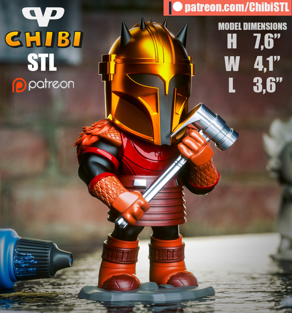 The Armorer - Unassembled and Unpainted Garage Kit - Model Designed by ChibiSTL