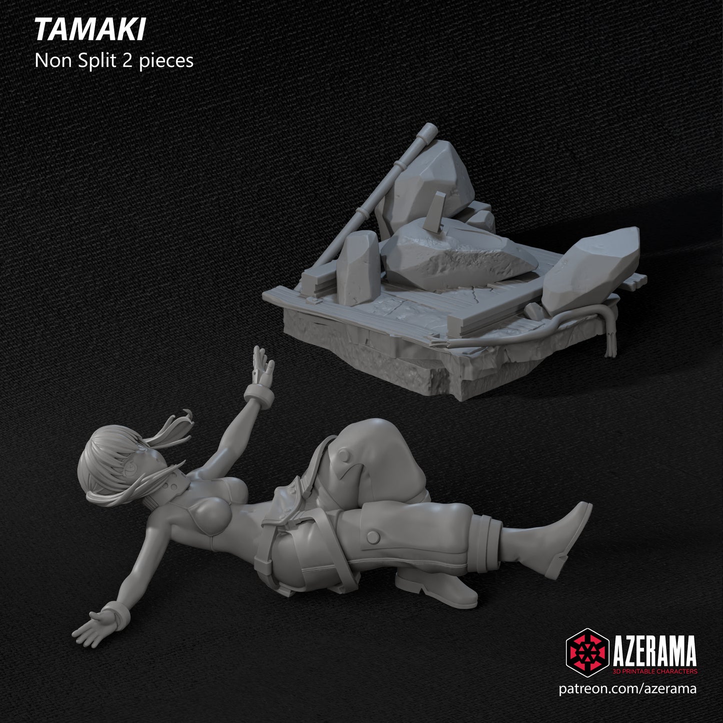 Tamaki - Unassembled and Unpainted Garage Kit - Model Designed by Azerama