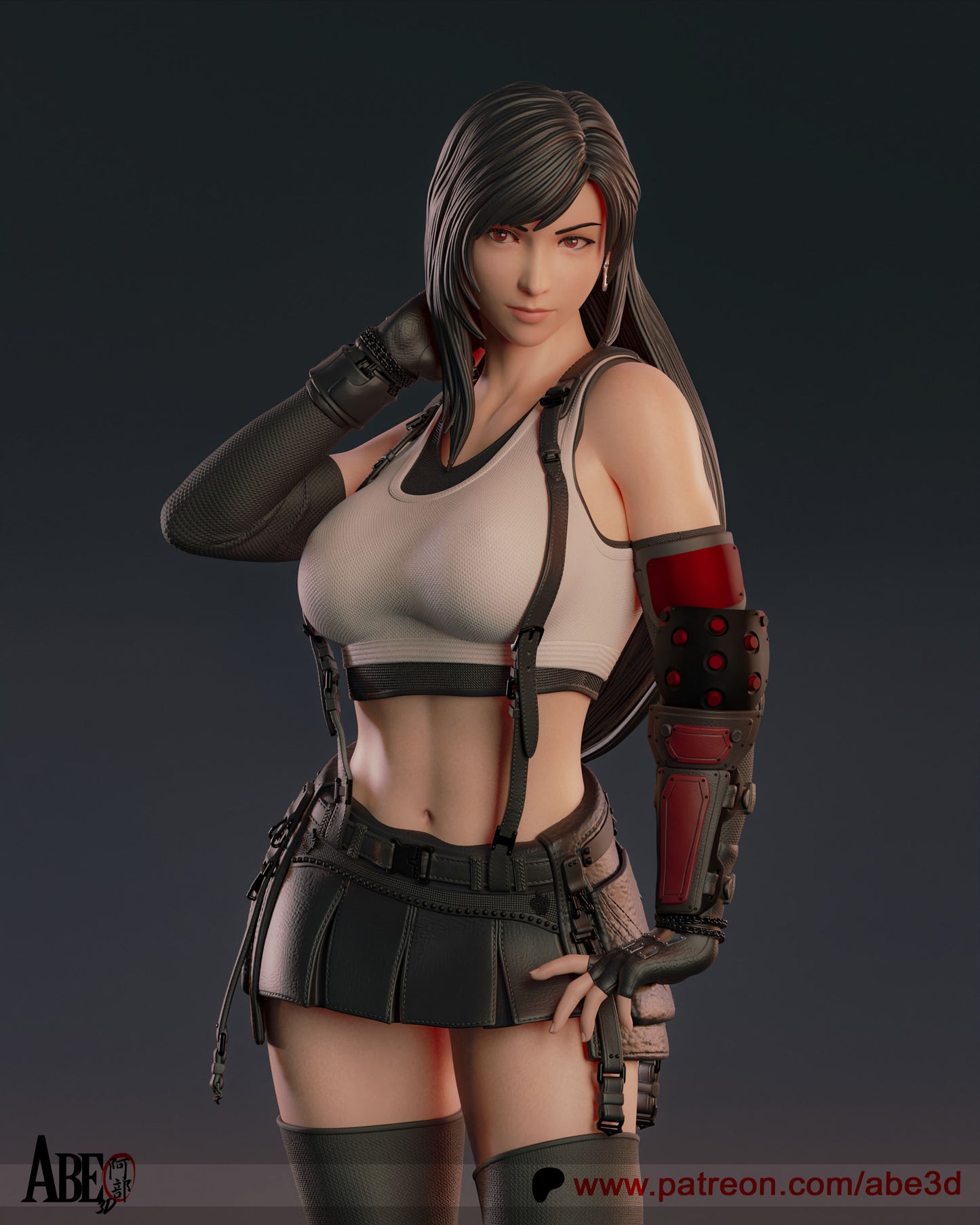 Tifa - Unassembled and Unpainted Garage Kit - Model Designed by Abe3d