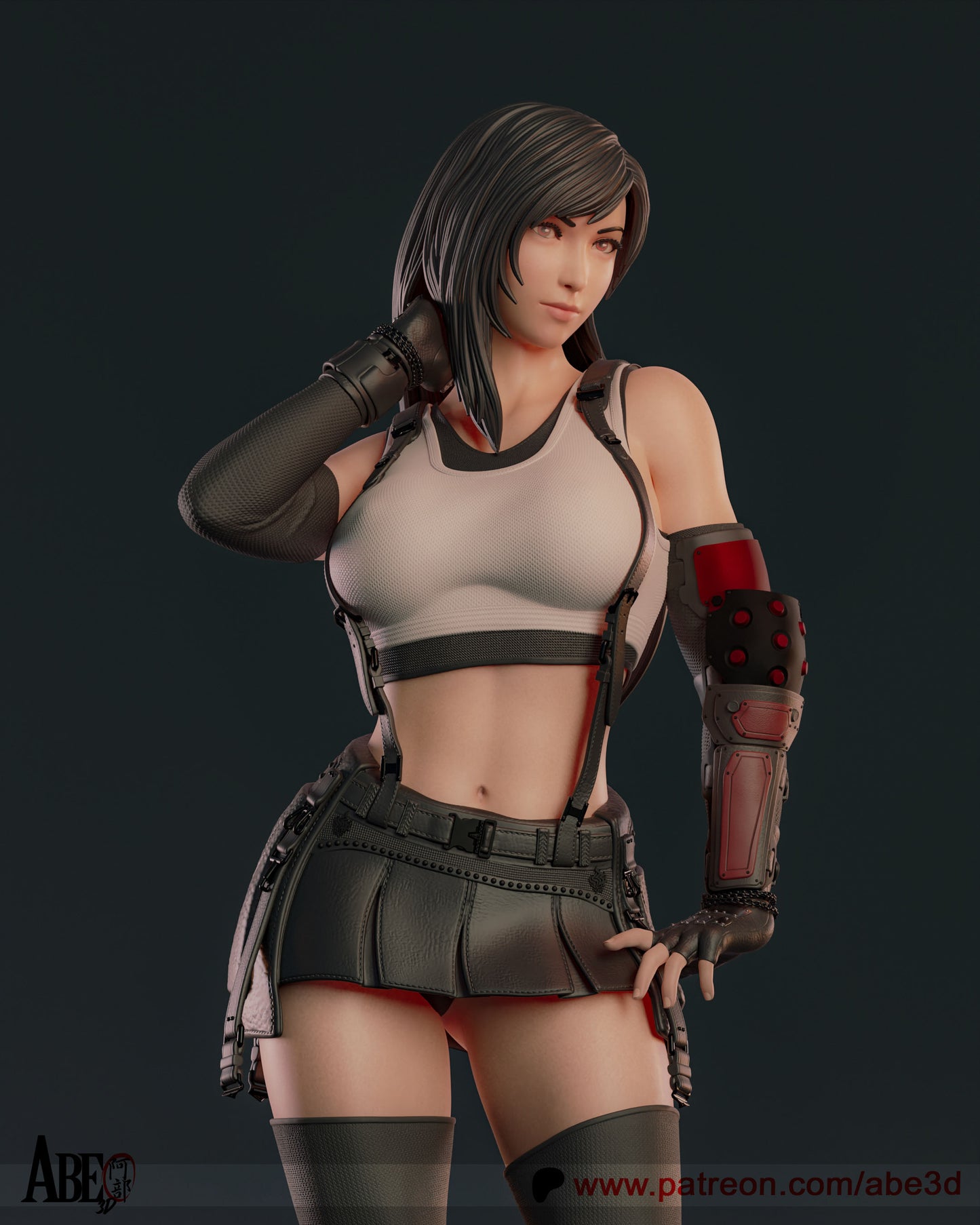 Tifa - Unassembled and Unpainted Garage Kit - Model Designed by Abe3d