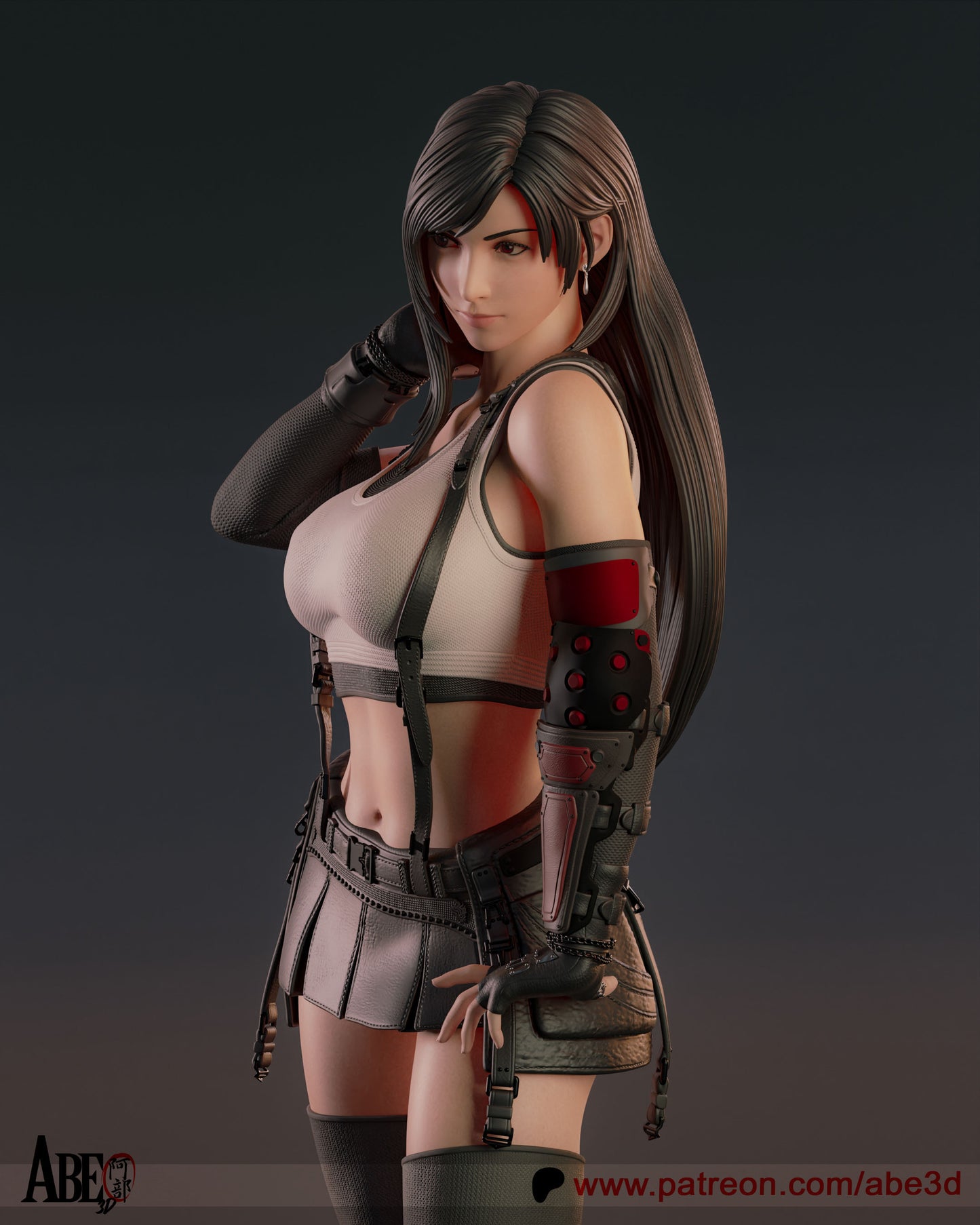Tifa - Unassembled and Unpainted Garage Kit - Model Designed by Abe3d