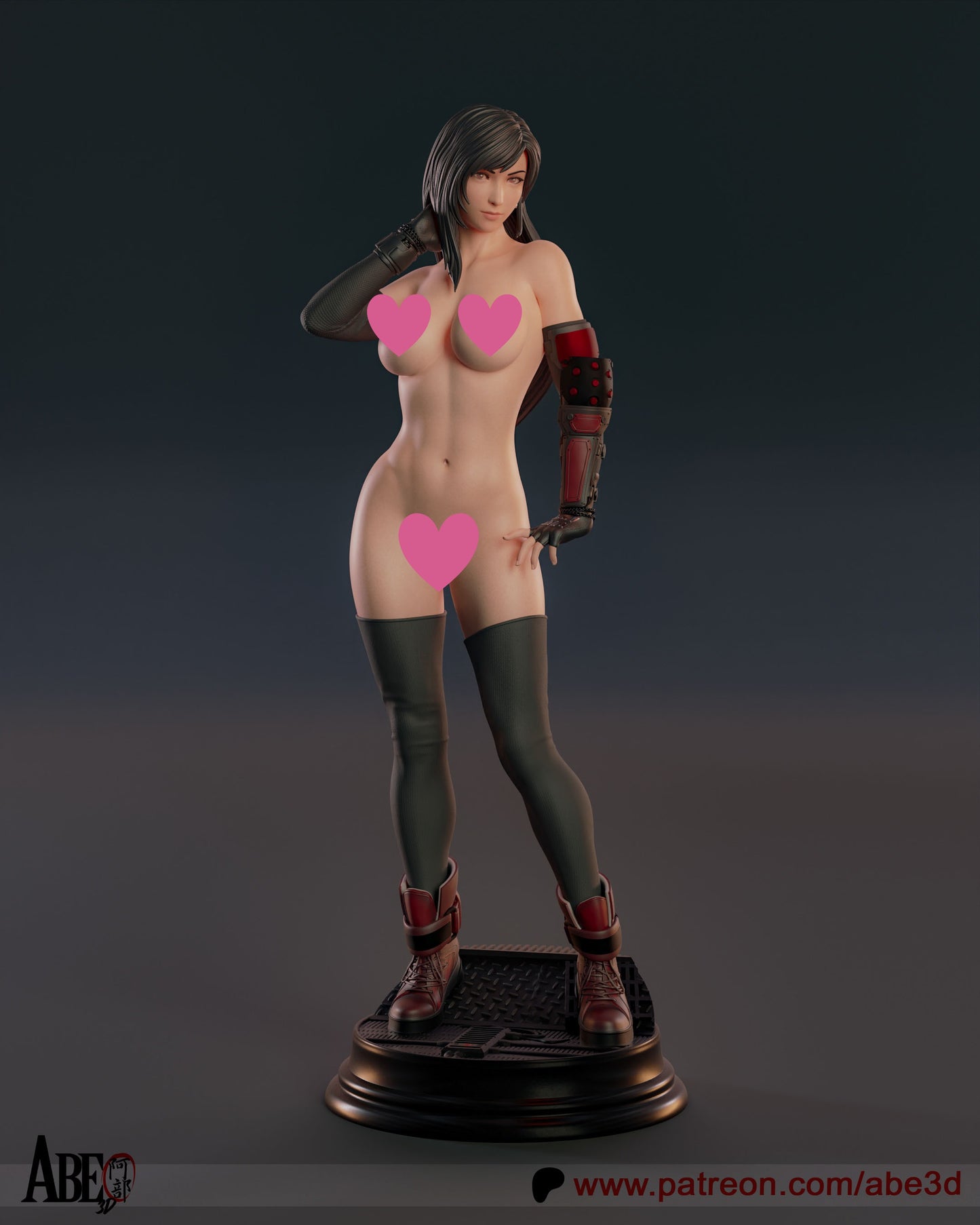 Tifa NSFW - Unassembled and Unpainted Garage Kit - Model Designed by Abe3d