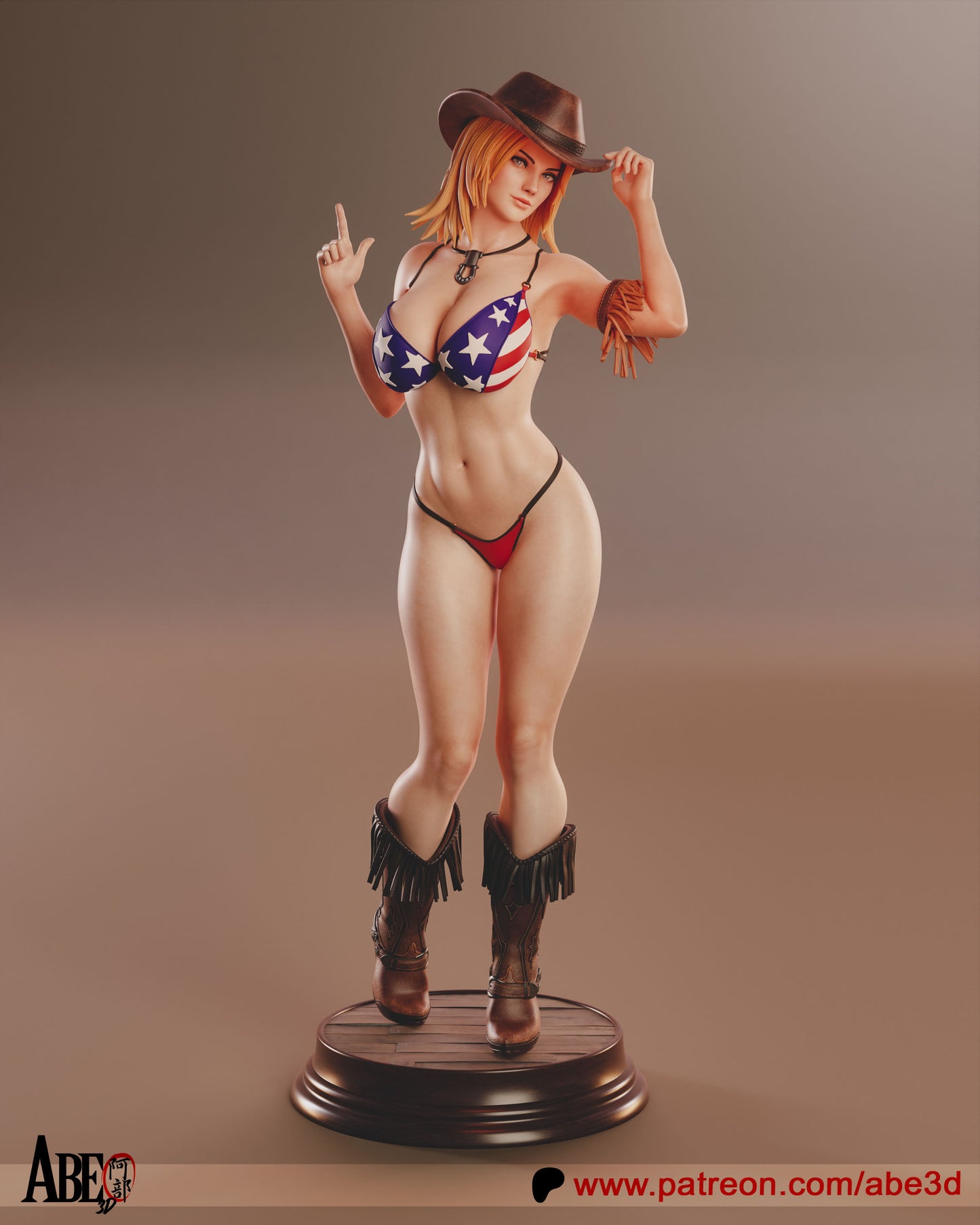 Tina Armstrong (arm variants included) - Unassembled and Unpainted Garage Kit - Model Designed by Abe3d