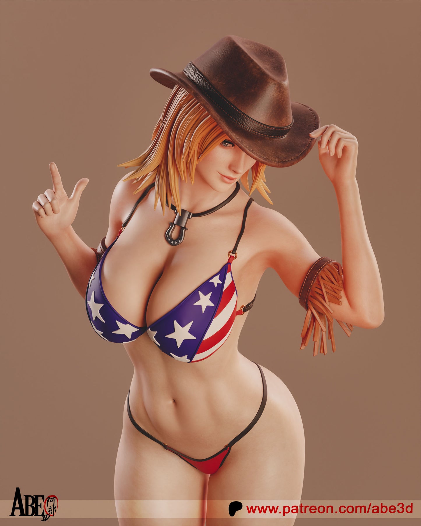 Tina Armstrong (arm variants included) - Unassembled and Unpainted Garage Kit - Model Designed by Abe3d