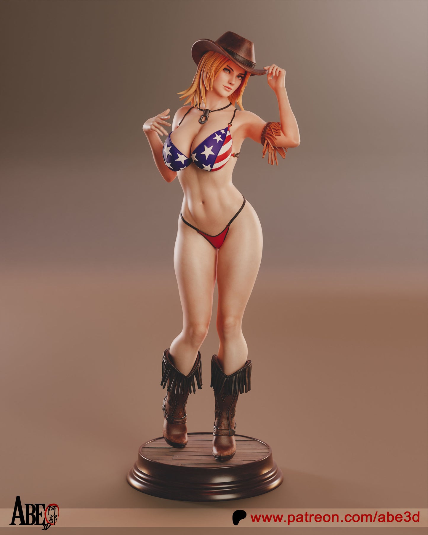 Tina Armstrong (arm variants included) - Unassembled and Unpainted Garage Kit - Model Designed by Abe3d