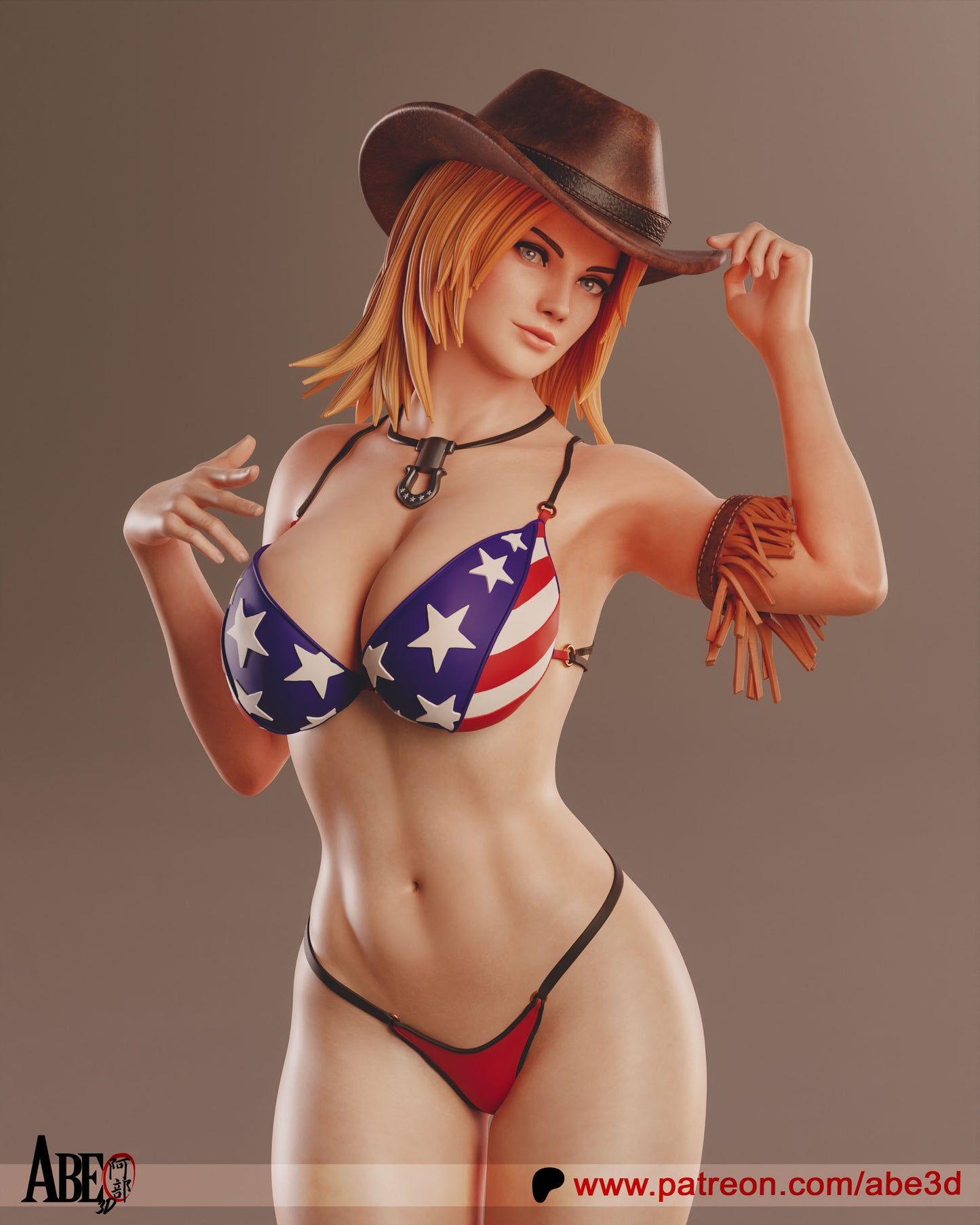 Tina Armstrong (arm variants included) - Unassembled and Unpainted Garage Kit - Model Designed by Abe3d