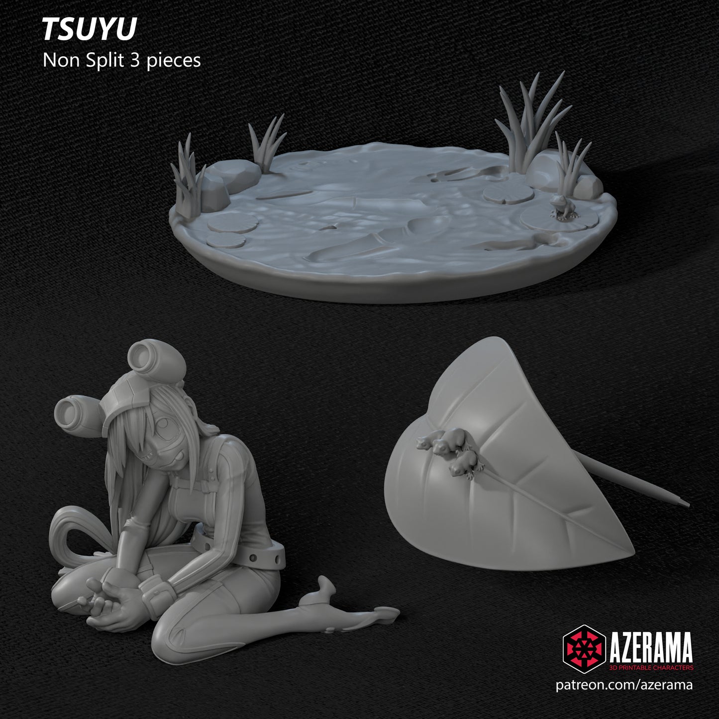 Tsuyu - Unassembled and Unpainted Garage Kit - Model Designed by Azerama