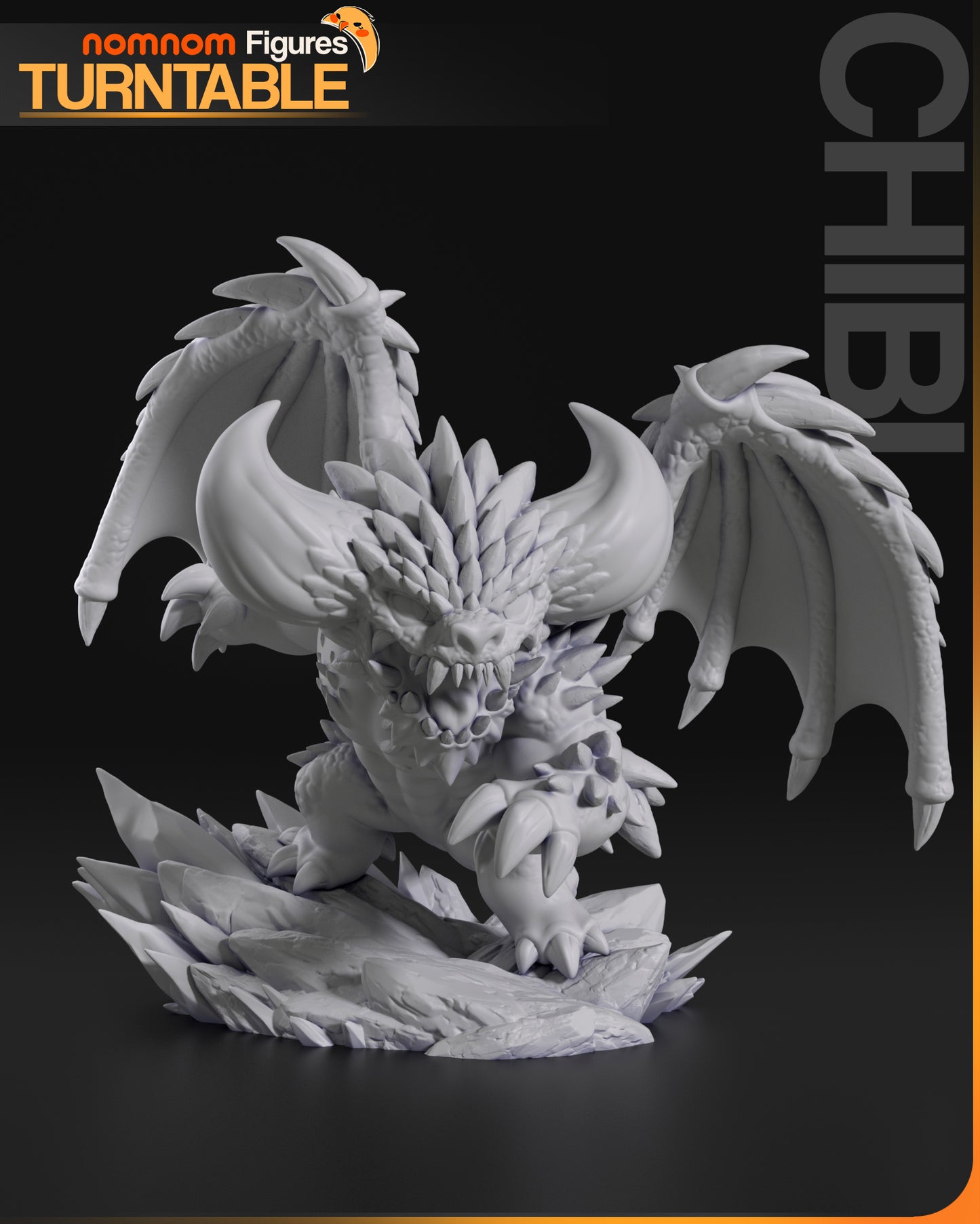Chibi Nergigante - Unassembled and Unpainted Garage Kit - Model Designed by NomNom Figures