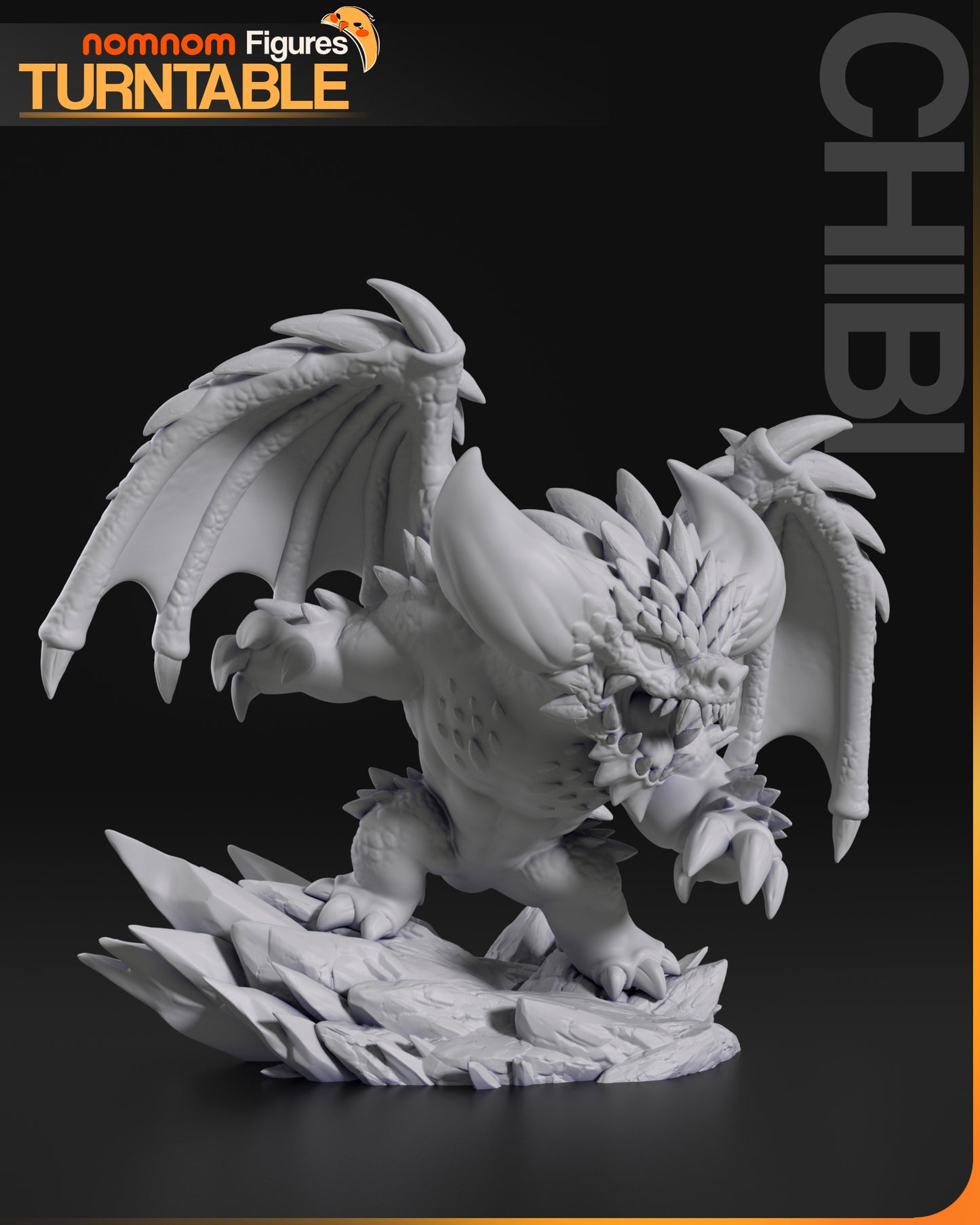 Chibi Nergigante - Unassembled and Unpainted Garage Kit - Model Designed by NomNom Figures