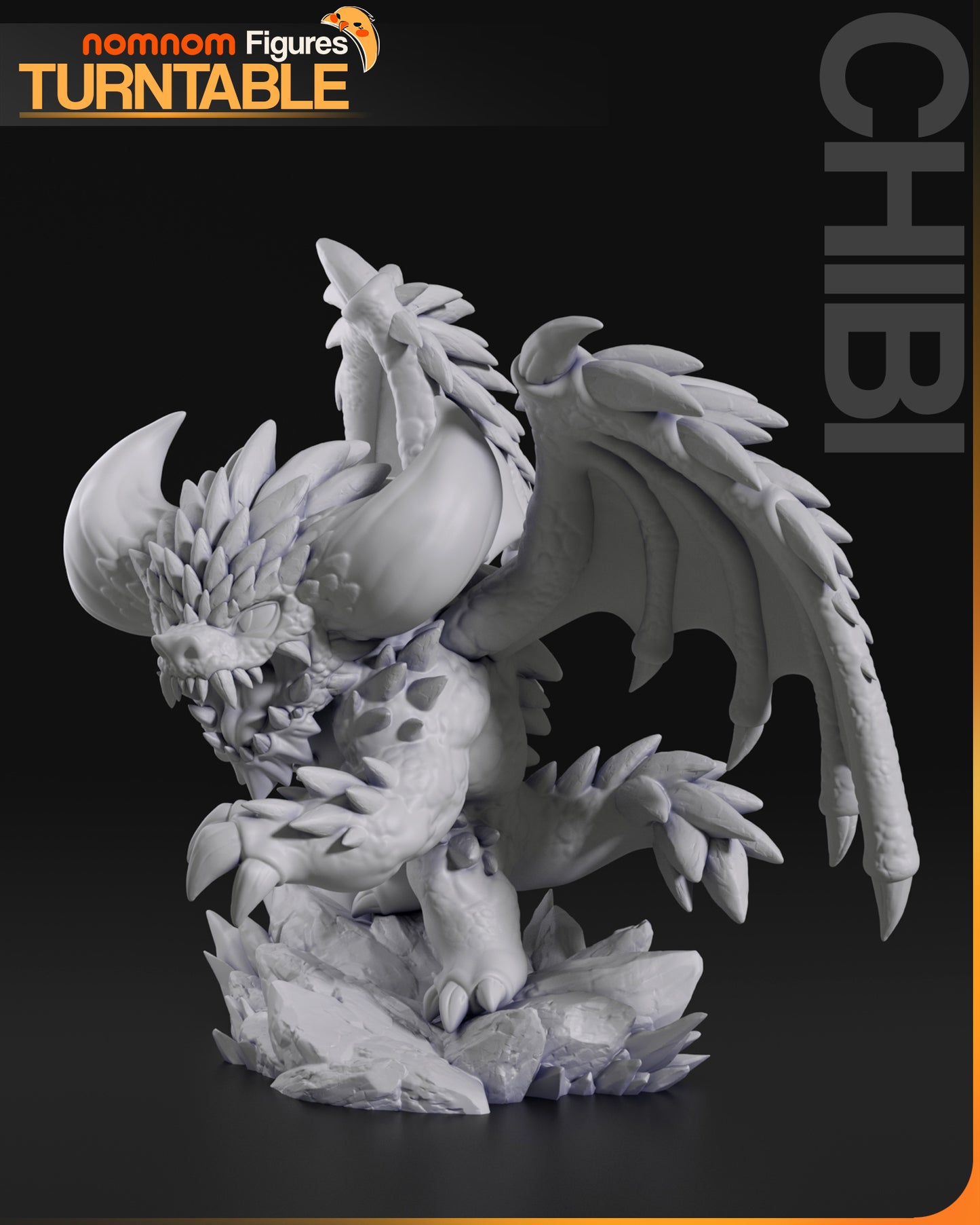 Chibi Nergigante - Unassembled and Unpainted Garage Kit - Model Designed by NomNom Figures