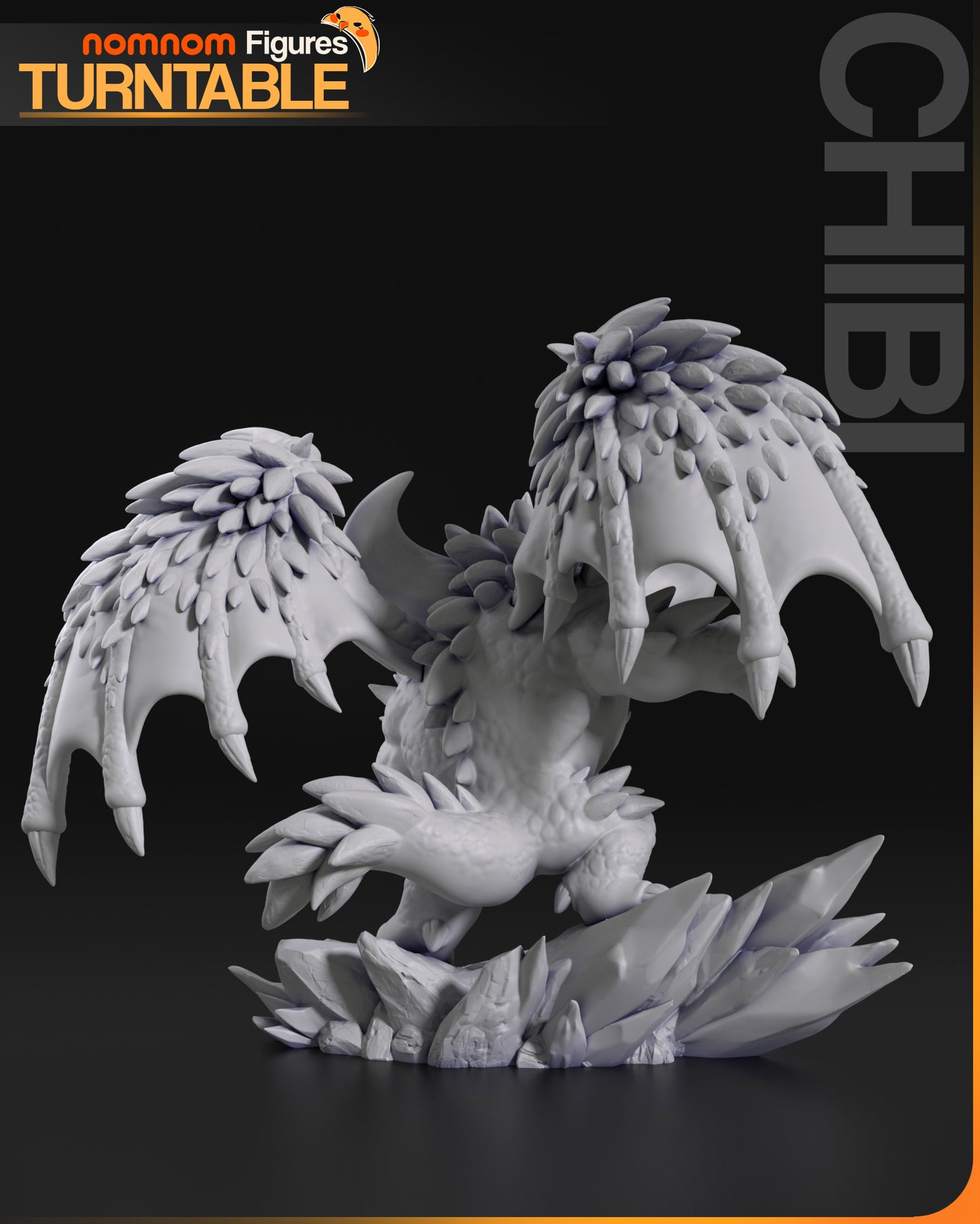 Chibi Nergigante - Unassembled and Unpainted Garage Kit - Model Designed by NomNom Figures