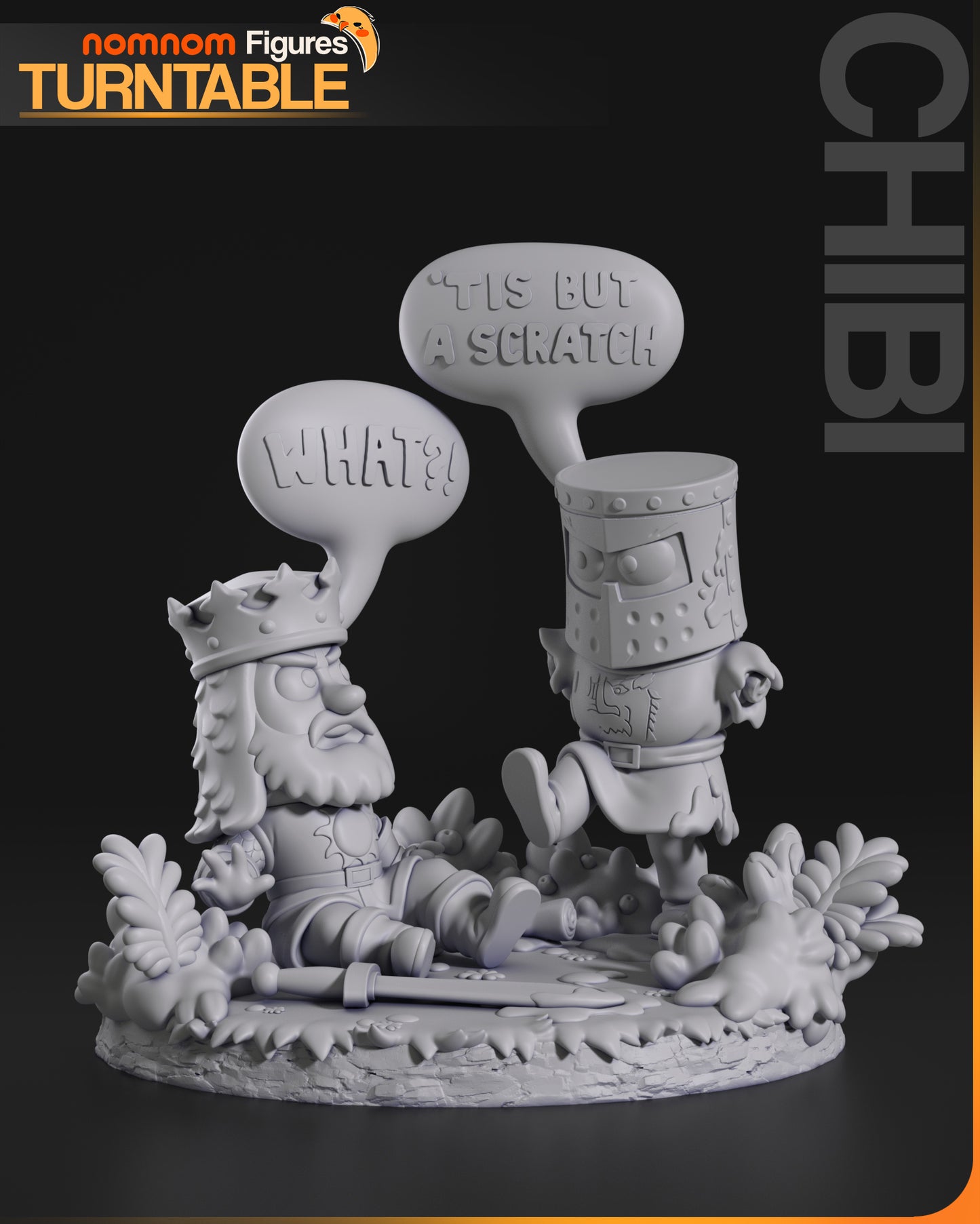 Chibi The Black Night - Unassembled and Unpainted Garage Kit - Model Designed by NomNom Figures
