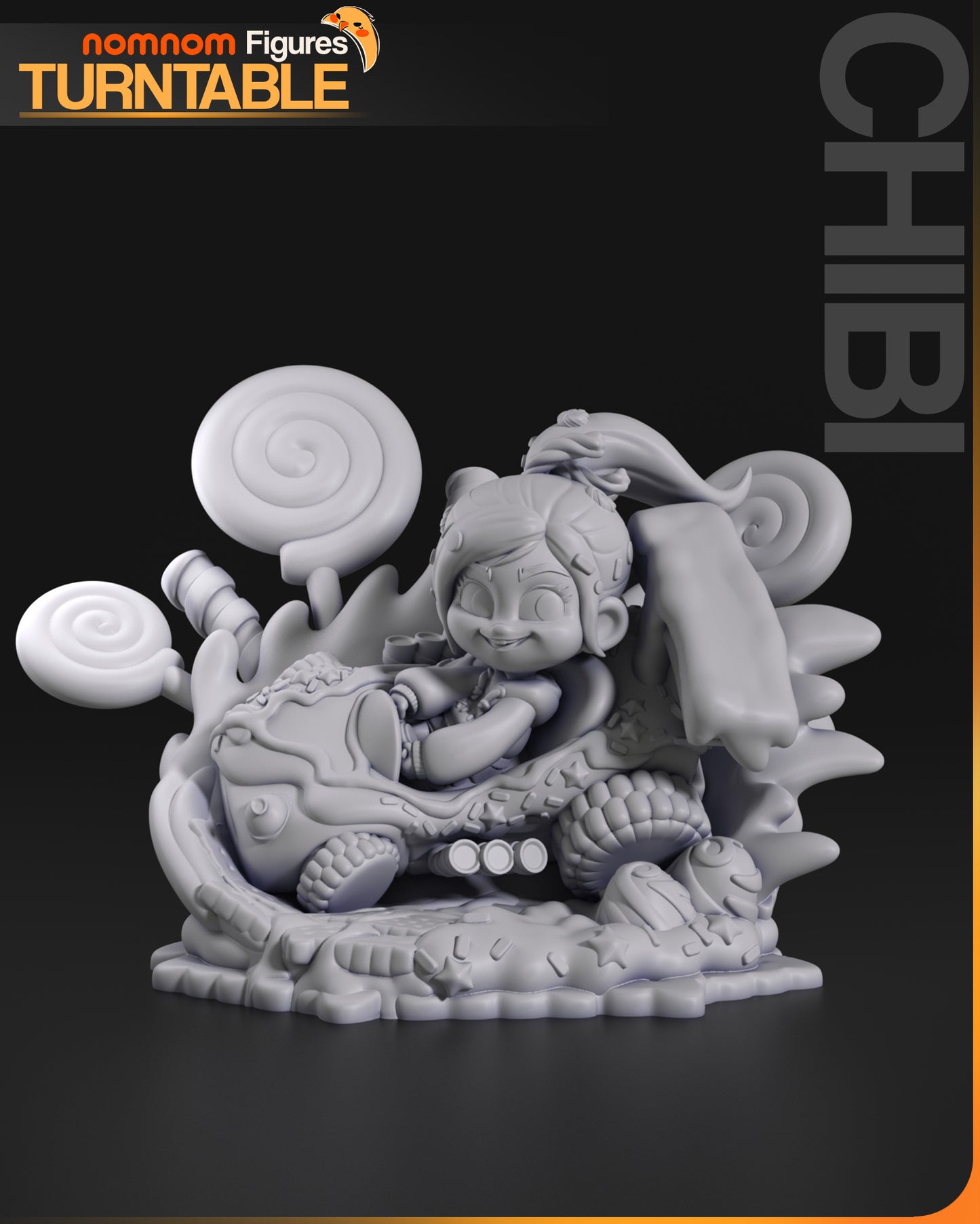 Chibi Vanellope - Unassembled and Unpainted Garage Kit - Model Designed by NomNom Figures