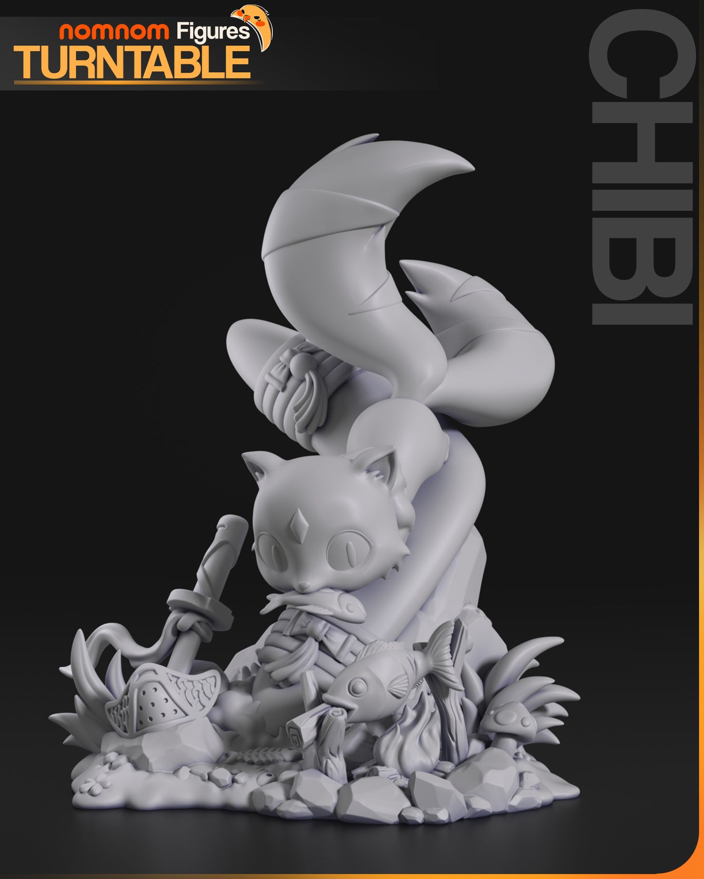 Chibi Kirara - Unassembled and Unpainted Garage Kit - Model Designed by NomNom Figures