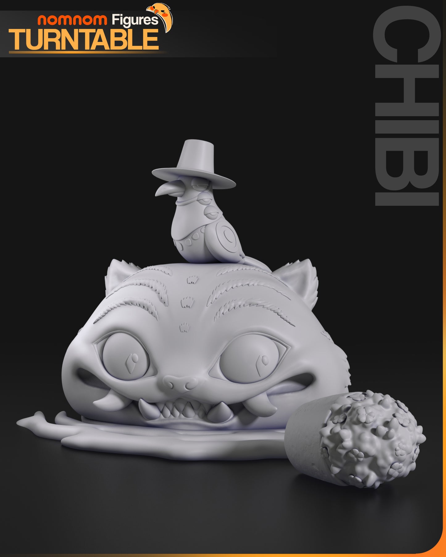 Chibi Derpy Tiger - Unassembled and Unpainted Garage Kit - Model Designed by NomNom Figures