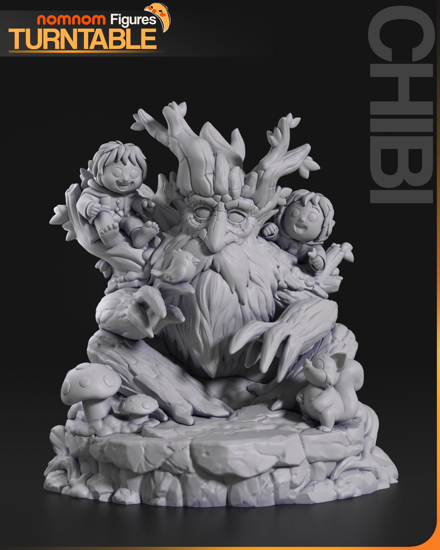 Chibi Tree Beard - Unassembled and Unpainted Garage Kit - Model Designed by NomNom Figures
