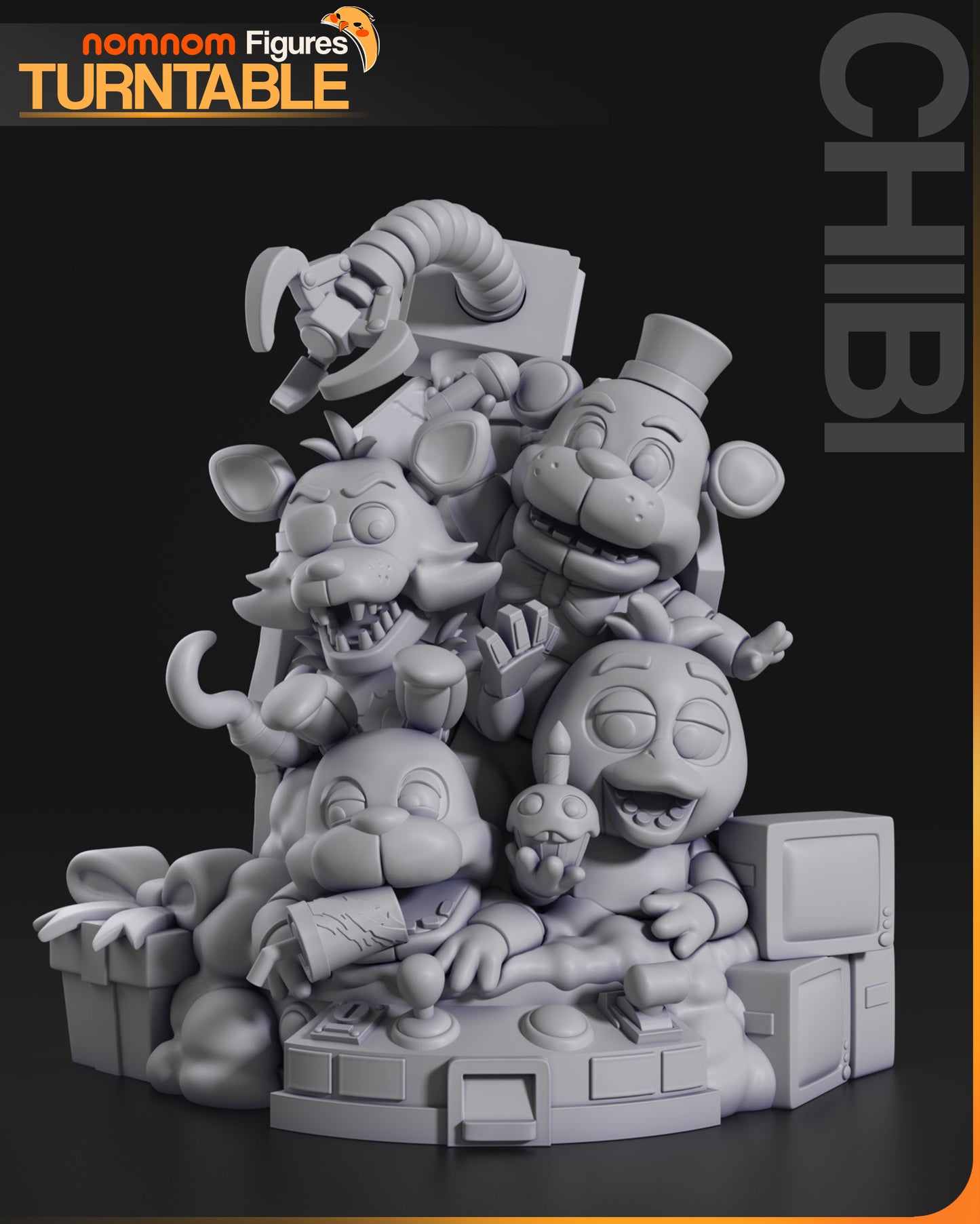 Five Nights At Freddy's - Unassembled and Unpainted Garage Kit - Model Designed by Nomnom Figures