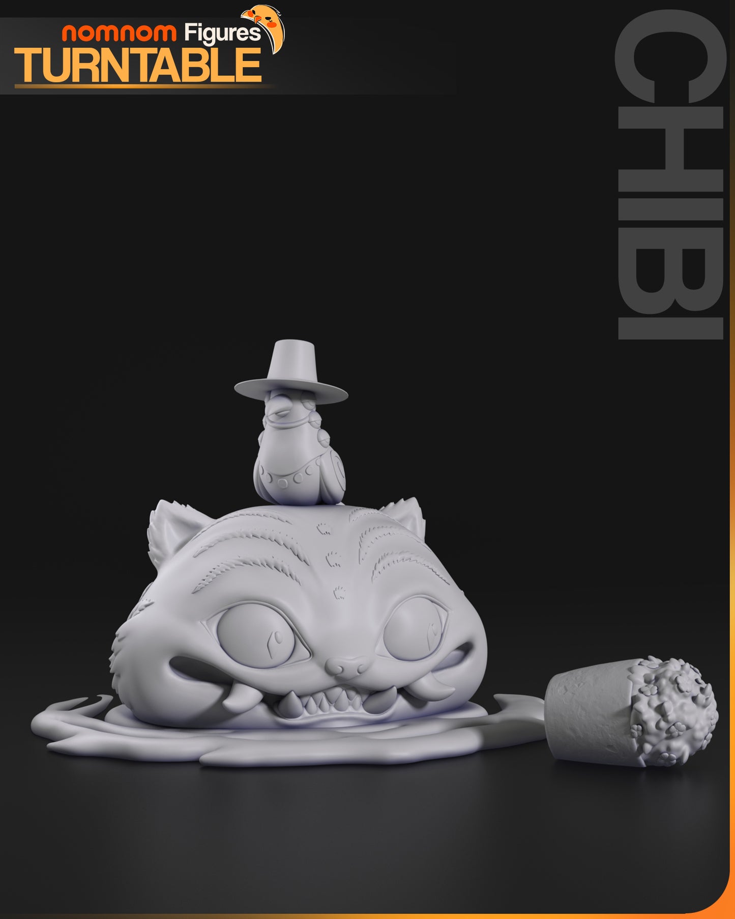 Chibi Derpy Tiger - Unassembled and Unpainted Garage Kit - Model Designed by NomNom Figures