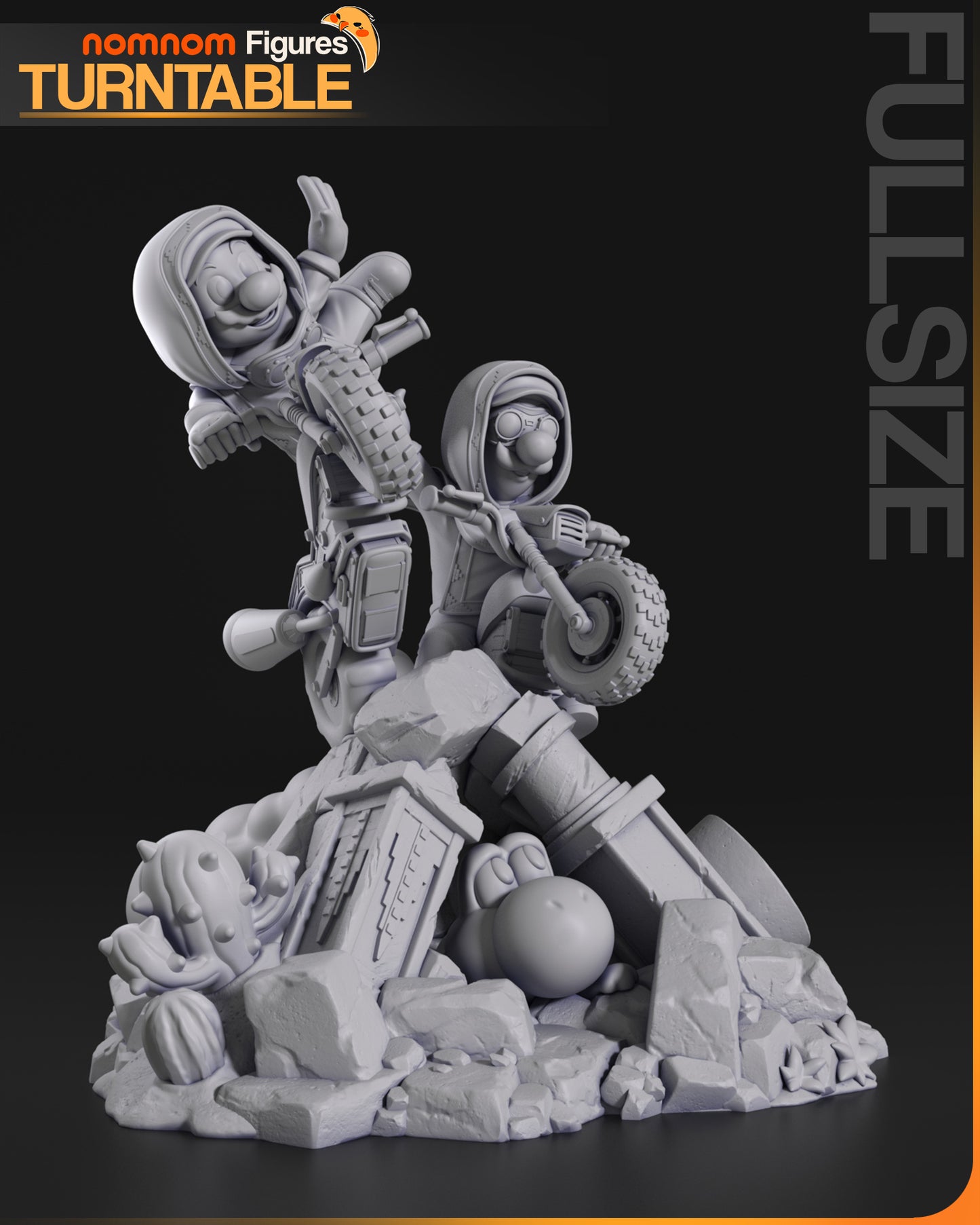 Mario/Luigi/Yoshi - Unassembled and Unpainted Garage Kit - Model Designed by NomNom Figures
