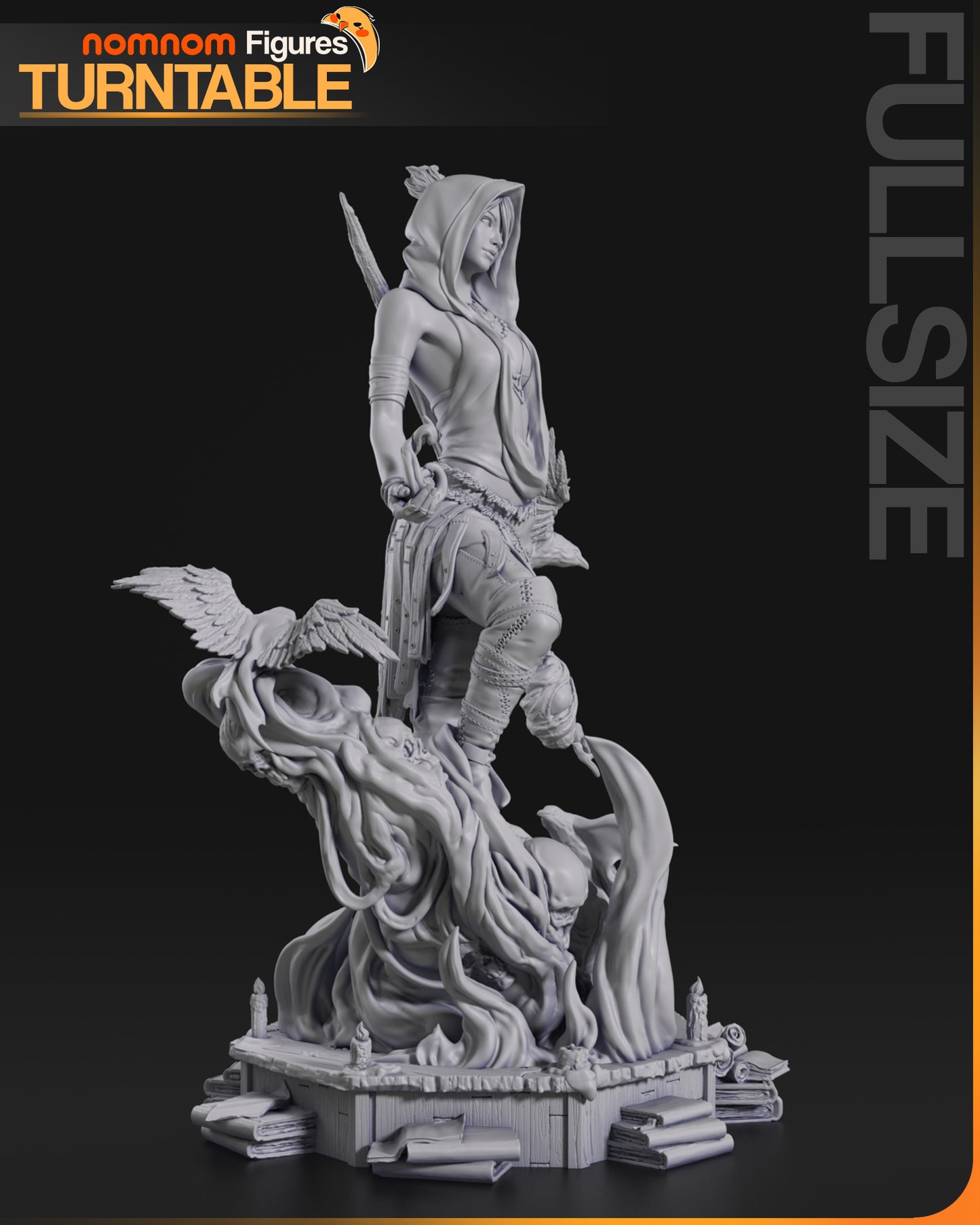 Morrigan - Unassembled and Unapinted Garage Kit - Model Deisgned by NomNom Figures