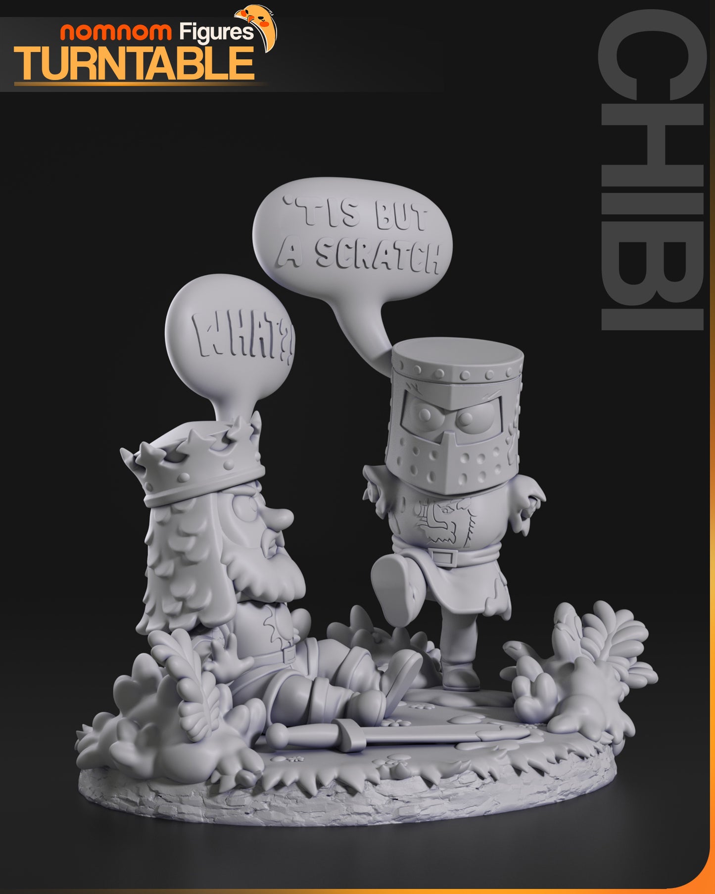 Chibi The Black Night - Unassembled and Unpainted Garage Kit - Model Designed by NomNom Figures