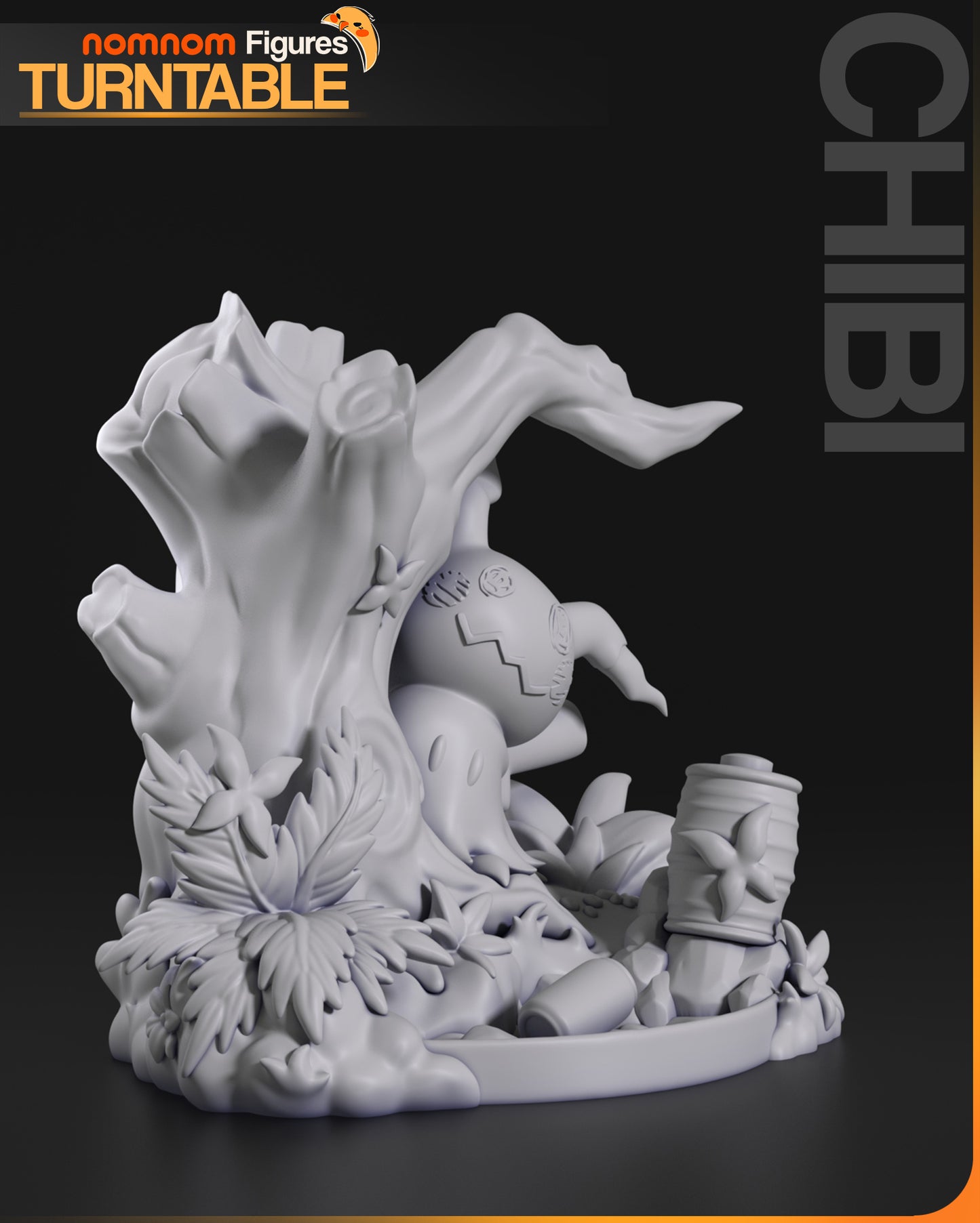 Chibi Mimikyu - Unassembled and Unpainted Garage Kit - Model Designed by NomNom Figures