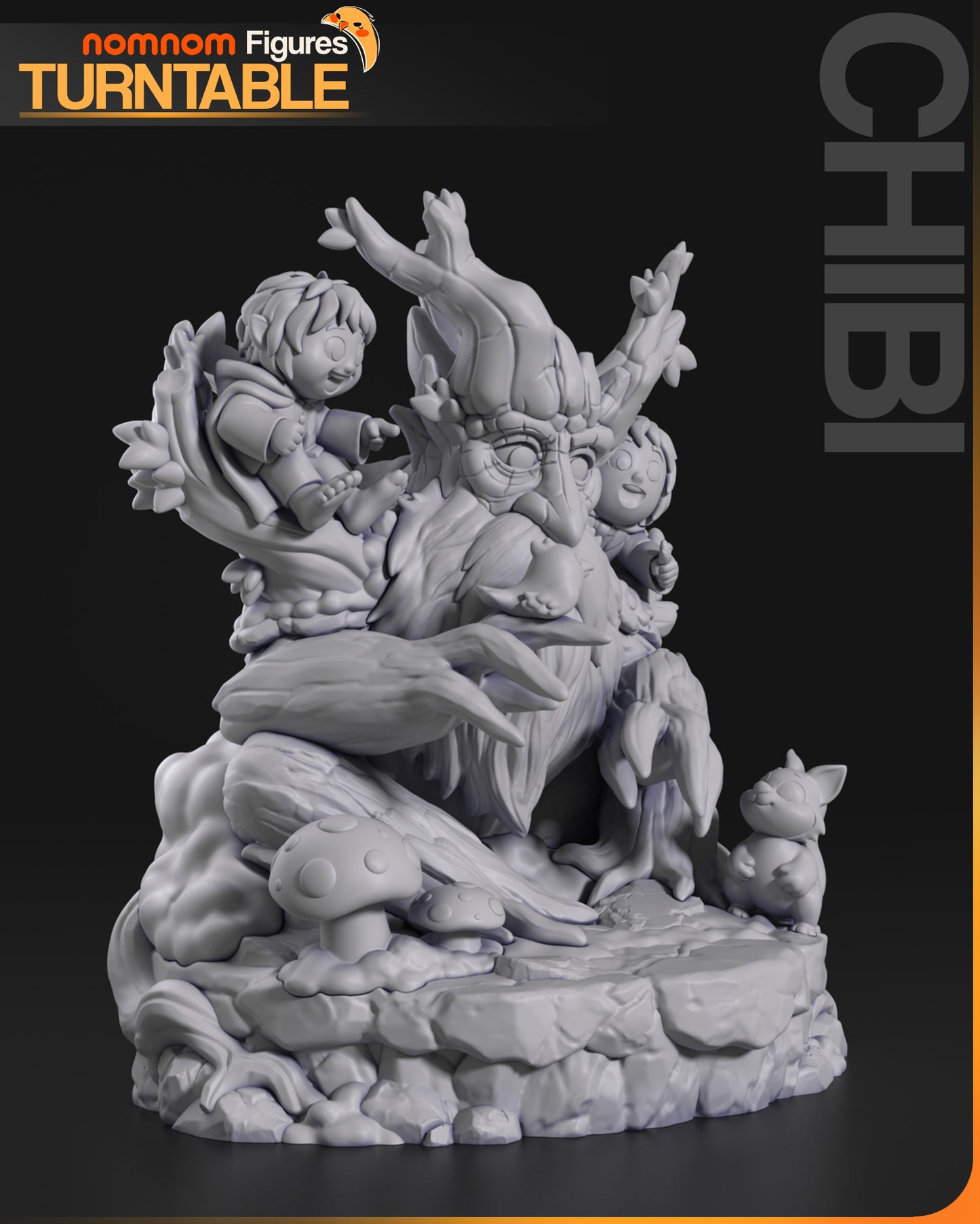 Chibi Tree Beard - Unassembled and Unpainted Garage Kit - Model Designed by NomNom Figures