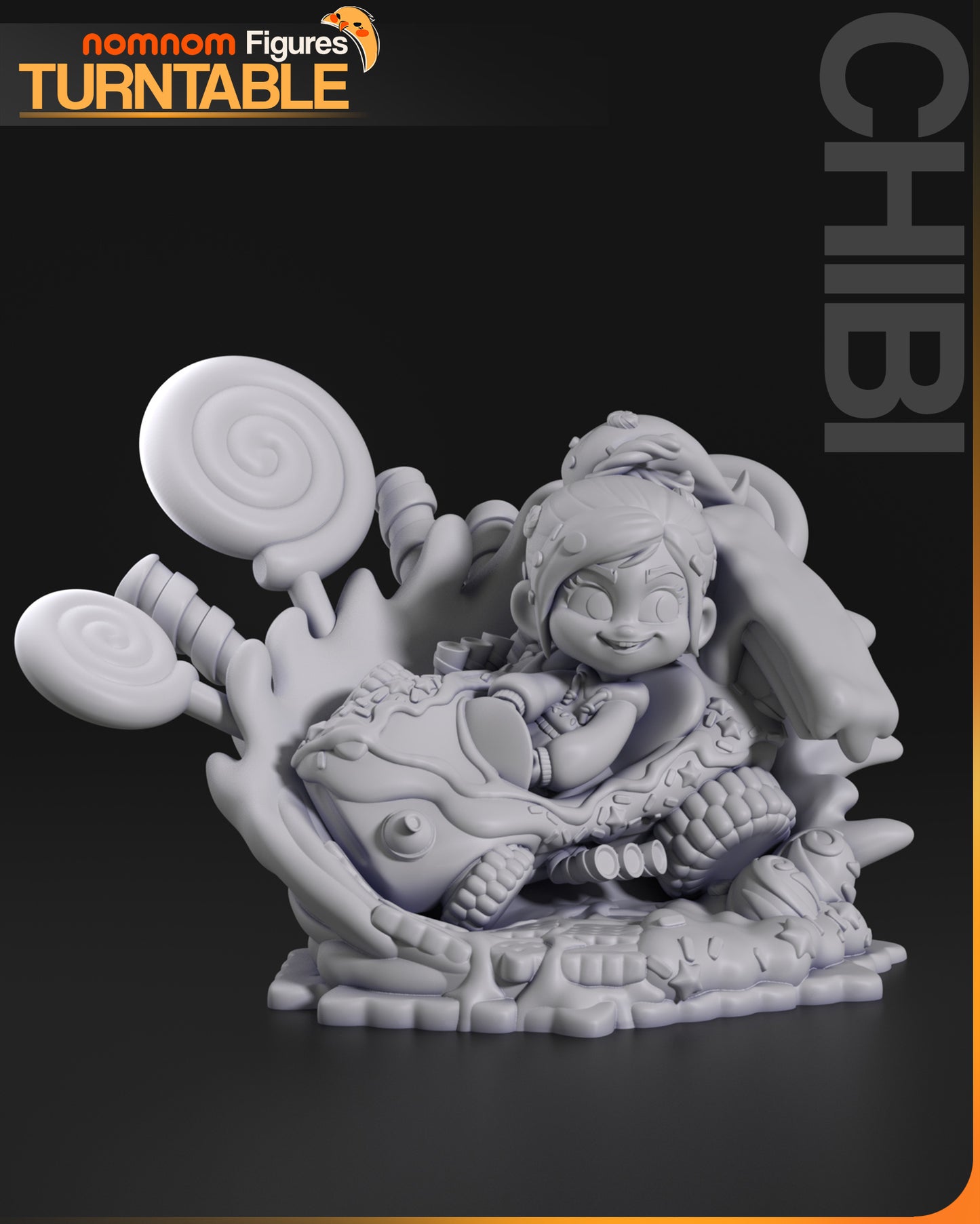 Chibi Vanellope - Unassembled and Unpainted Garage Kit - Model Designed by NomNom Figures
