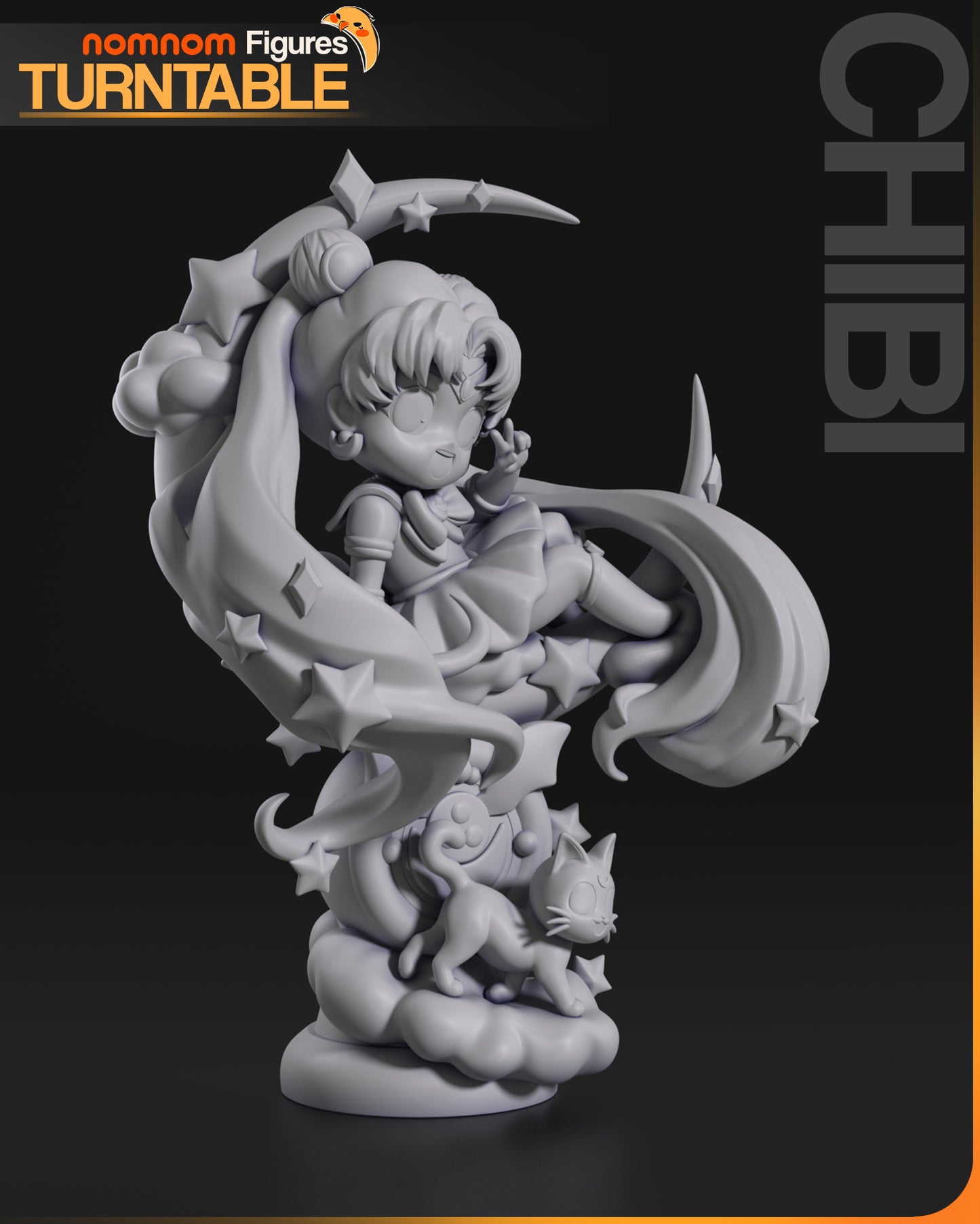 Chibi Sailor Moon - Unasembled and Unpainted Garage Kit - Model Designed by NomNom Figures