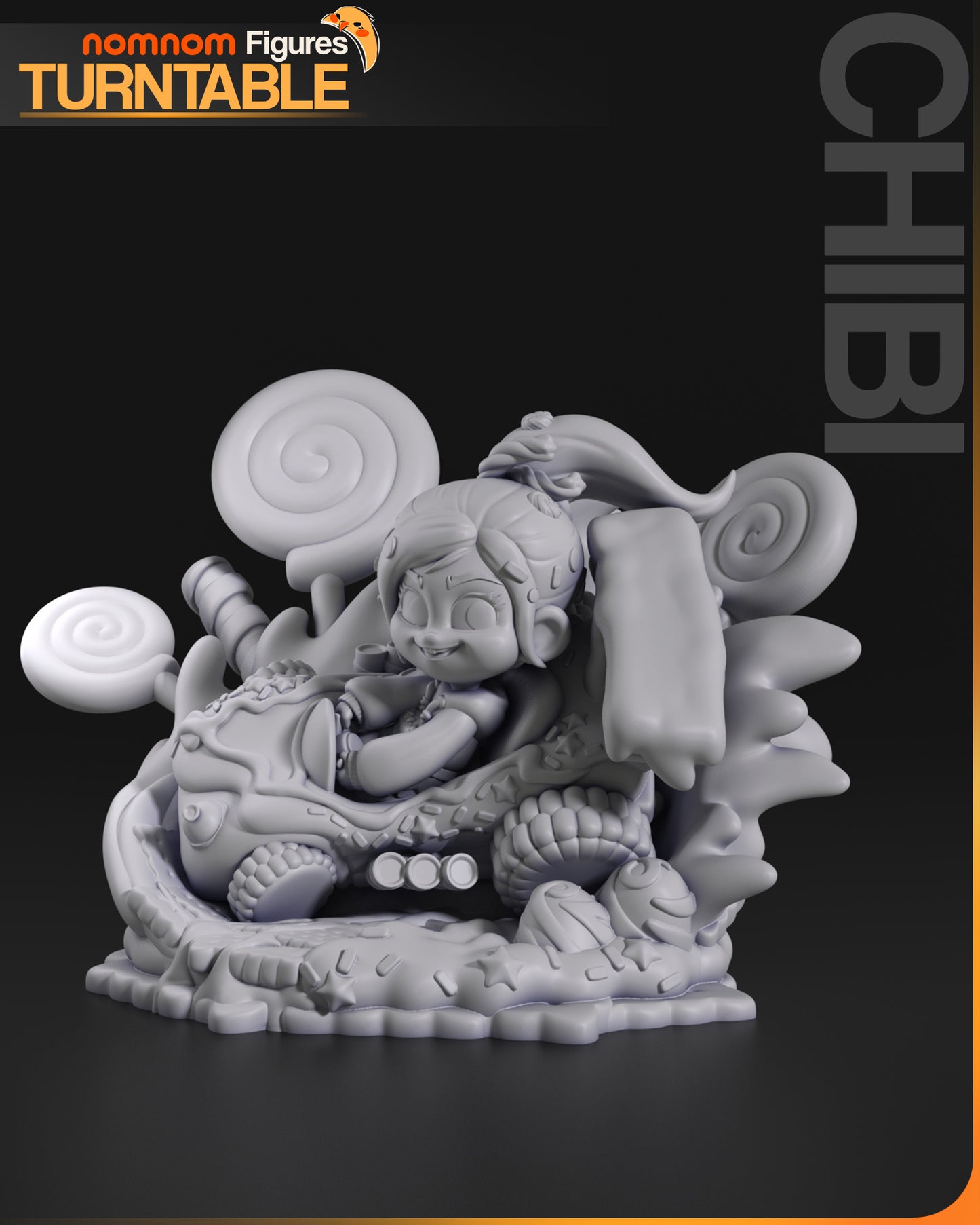 Chibi Vanellope - Unassembled and Unpainted Garage Kit - Model Designed by NomNom Figures