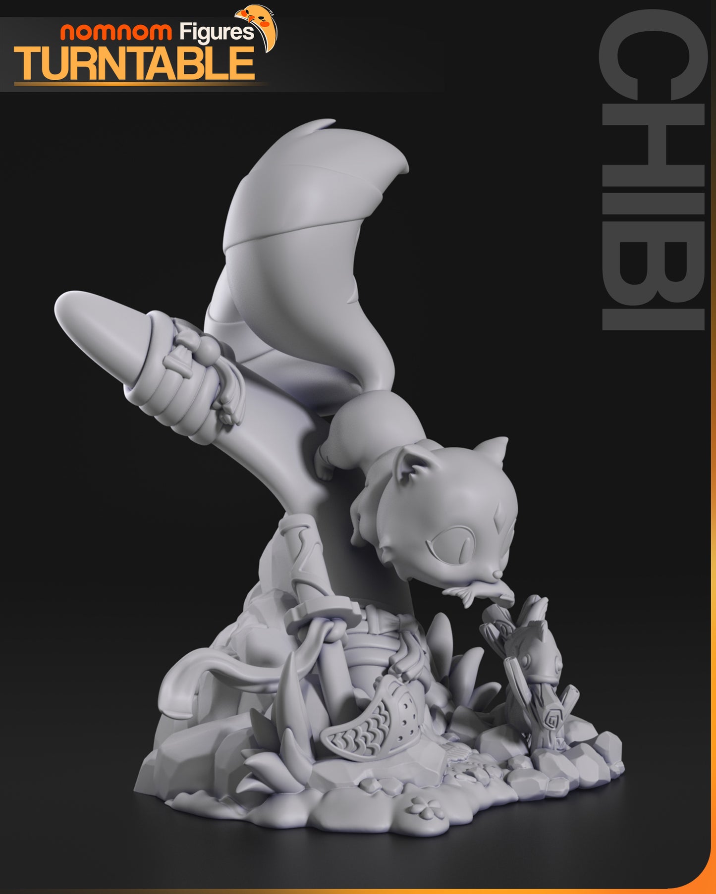 Chibi Kirara - Unassembled and Unpainted Garage Kit - Model Designed by NomNom Figures
