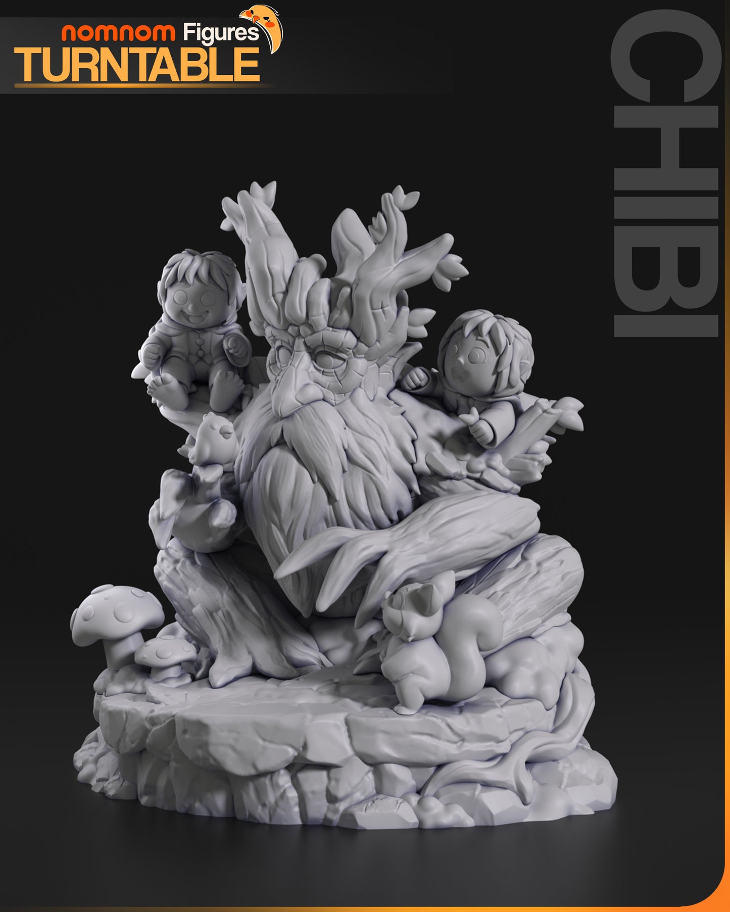 Chibi Tree Beard - Unassembled and Unpainted Garage Kit - Model Designed by NomNom Figures