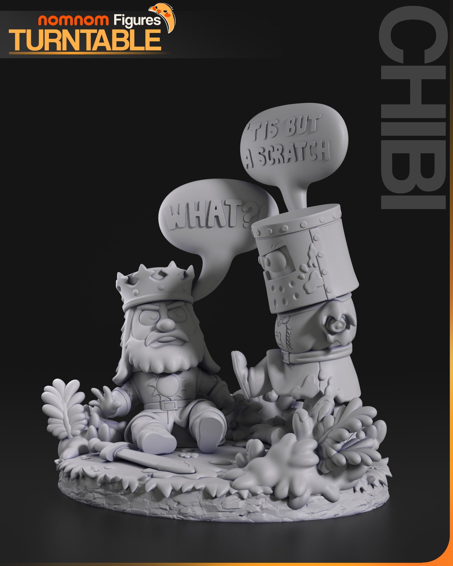Chibi The Black Night - Unassembled and Unpainted Garage Kit - Model Designed by NomNom Figures