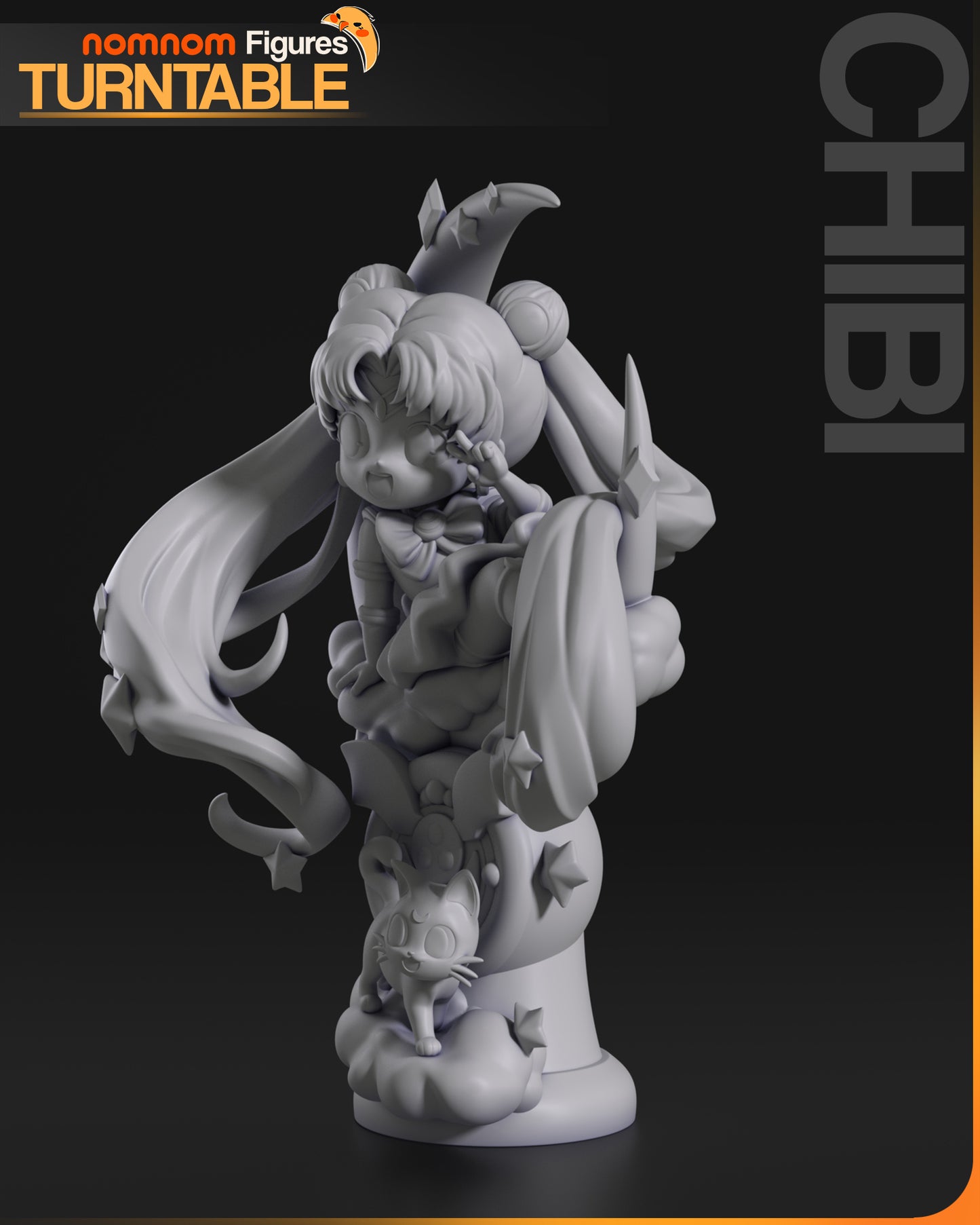 Chibi Sailor Moon - Unasembled and Unpainted Garage Kit - Model Designed by NomNom Figures