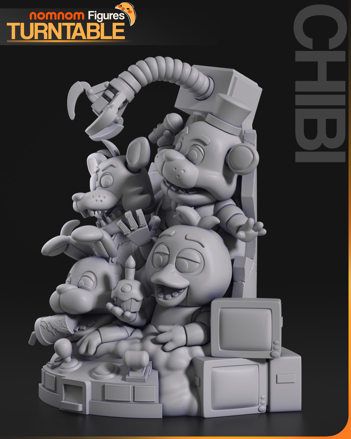 Five Nights At Freddy's - Unassembled and Unpainted Garage Kit - Model Designed by Nomnom Figures